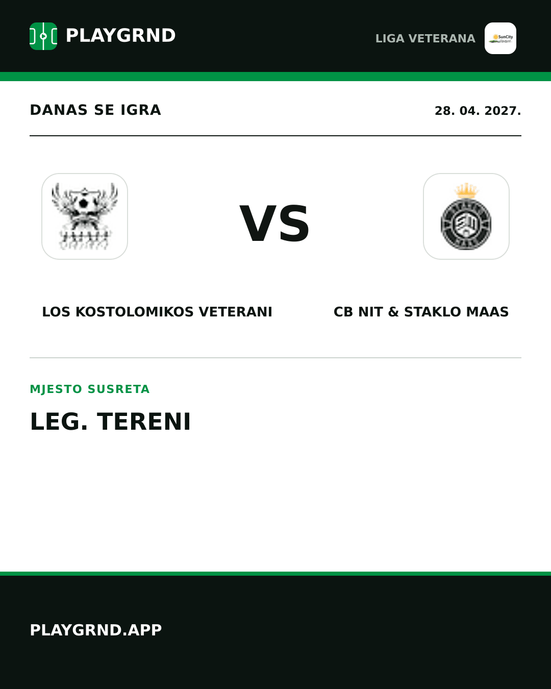 Instagram slika: Los Kostolomikos Veterani vs CB Nit & Staklo Maas