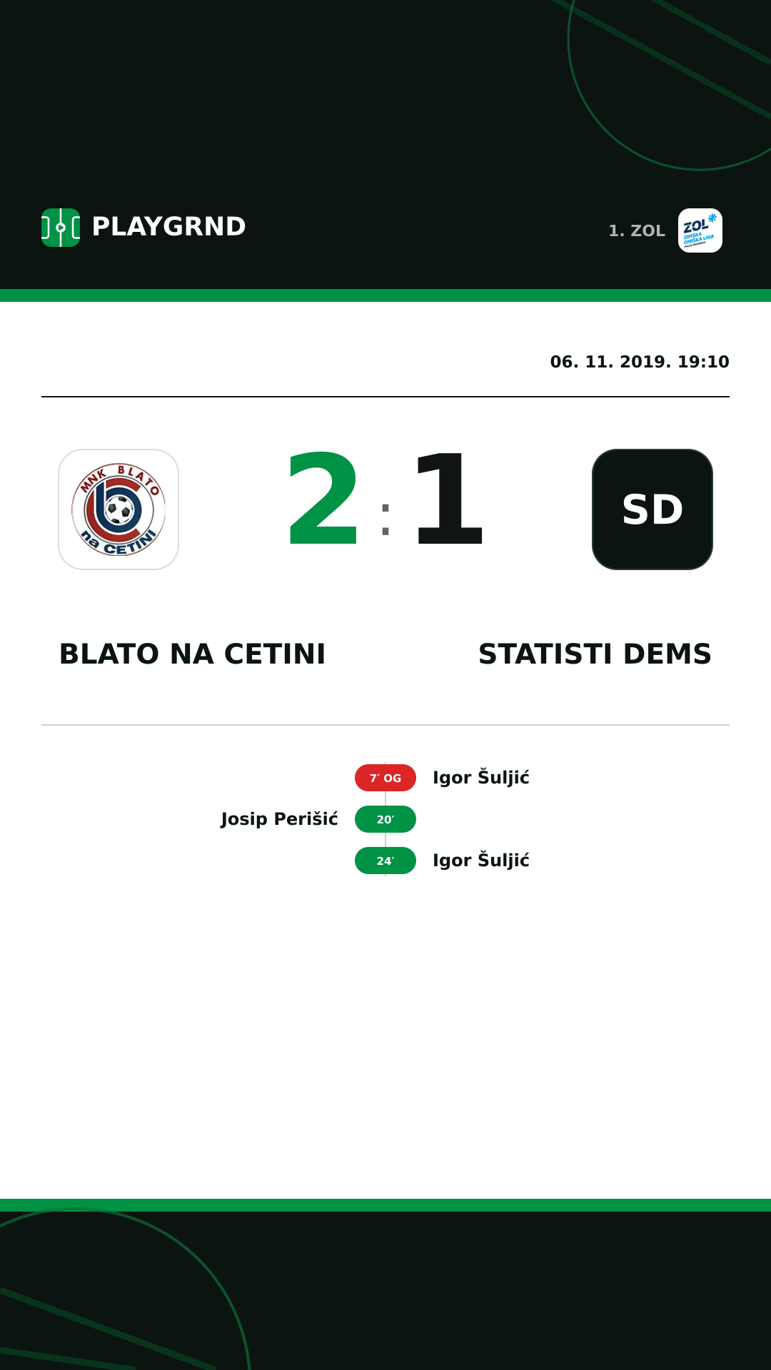 Instagram slika: Blato na Cetini 2:1 STatisti DEMS
