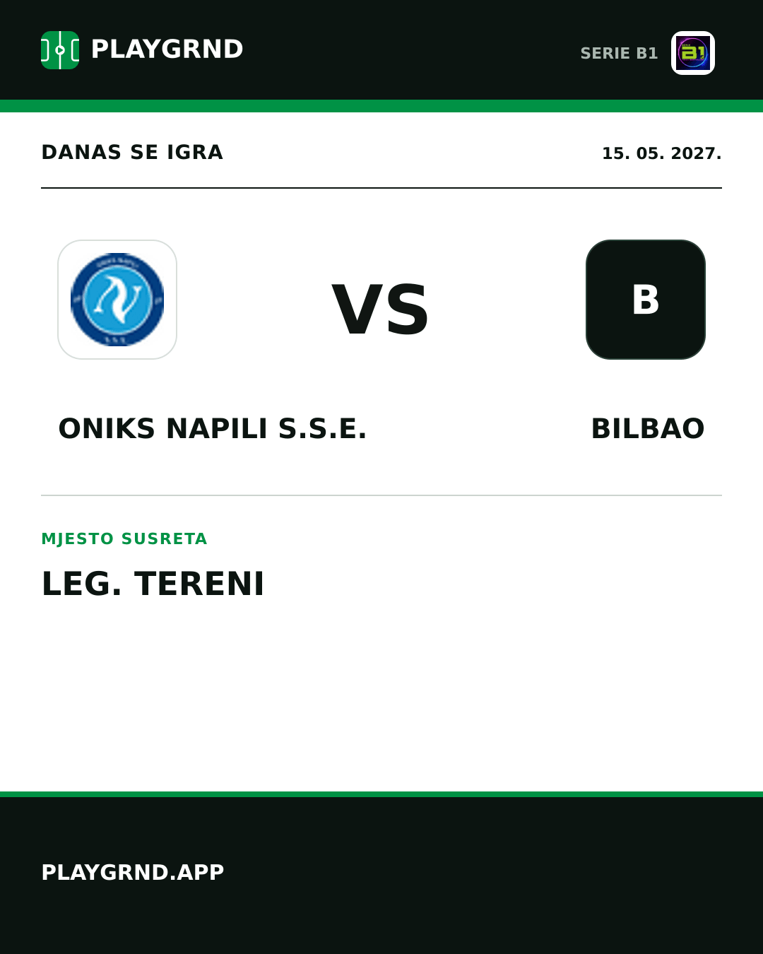 Instagram slika: Oniks Napili S.S.E. vs Bilbao