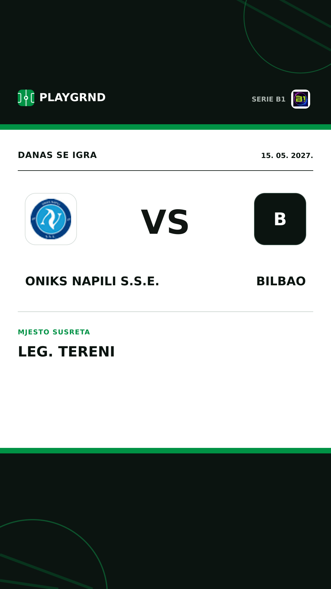 Instagram slika: Oniks Napili S.S.E. vs Bilbao