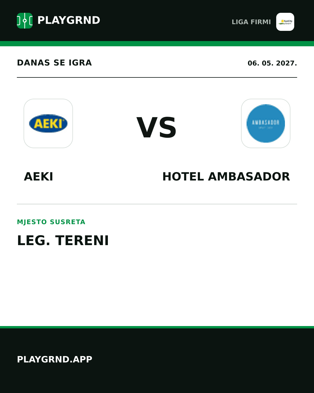 Instagram slika: AEKI vs Hotel Ambasador
