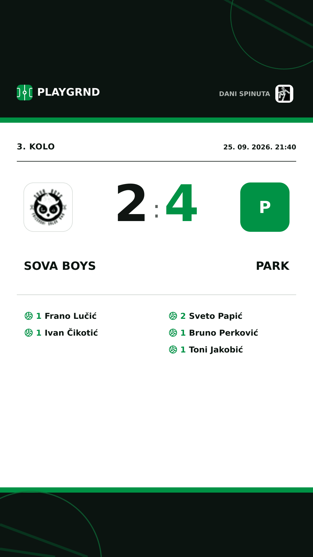 Instagram slika: Sova Boys vs Park