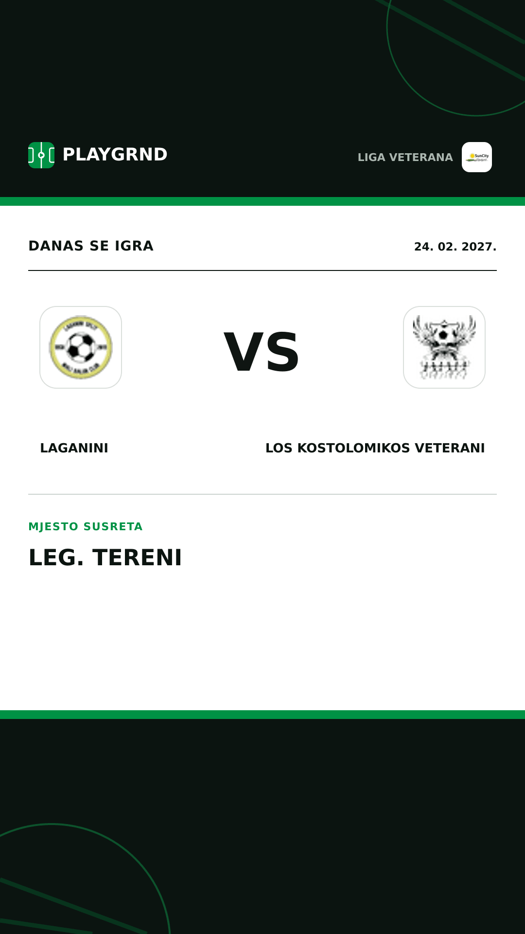 Instagram slika: Laganini vs Los Kostolomikos Veterani