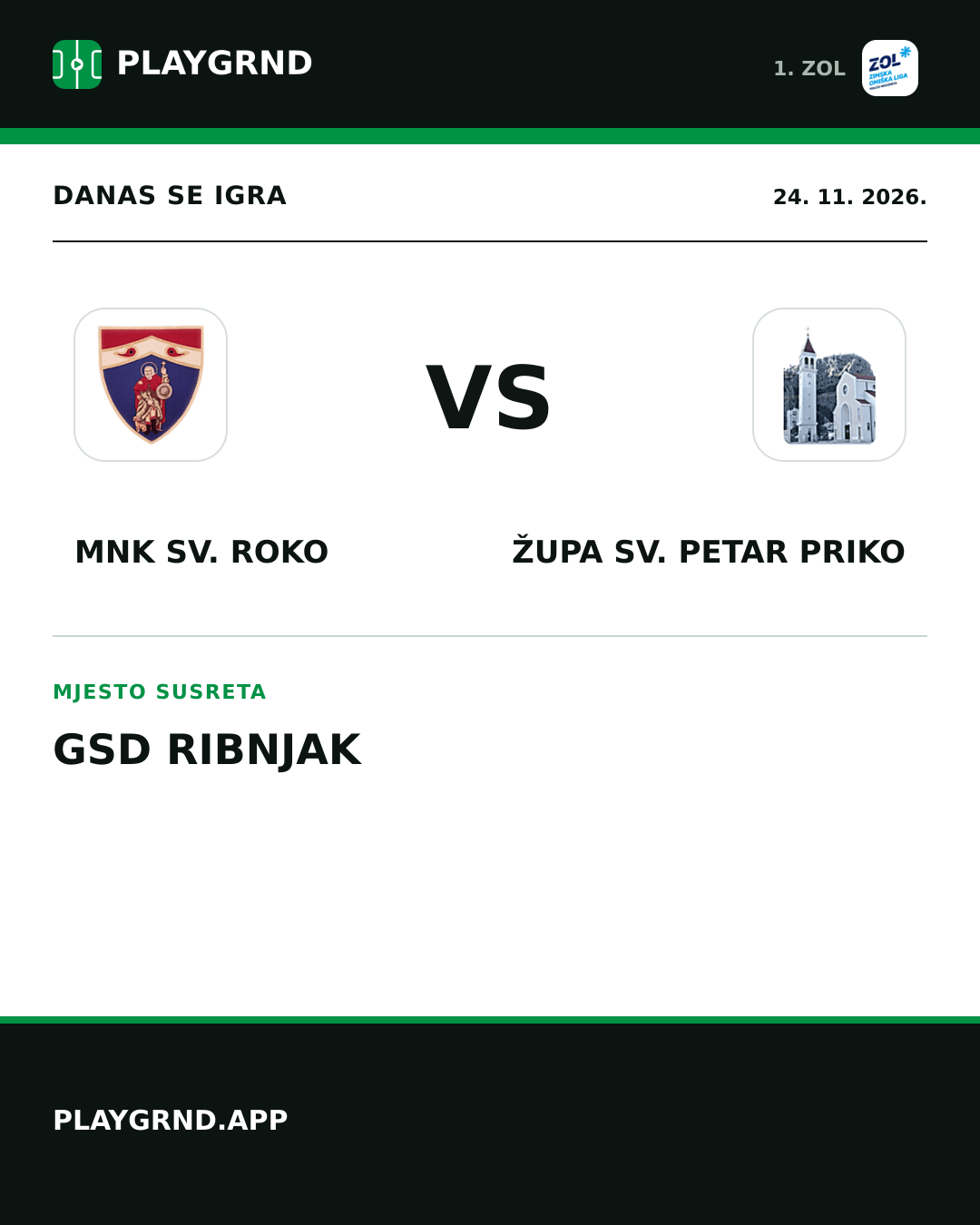 Instagram slika: MNK Sv. Roko vs Župa Sv. Petar Priko