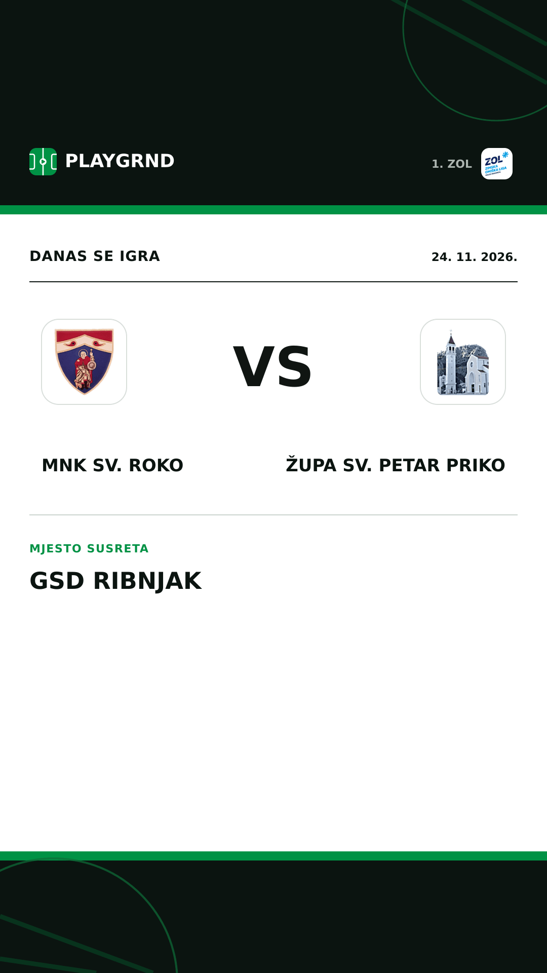 Instagram slika: MNK Sv. Roko vs Župa Sv. Petar Priko