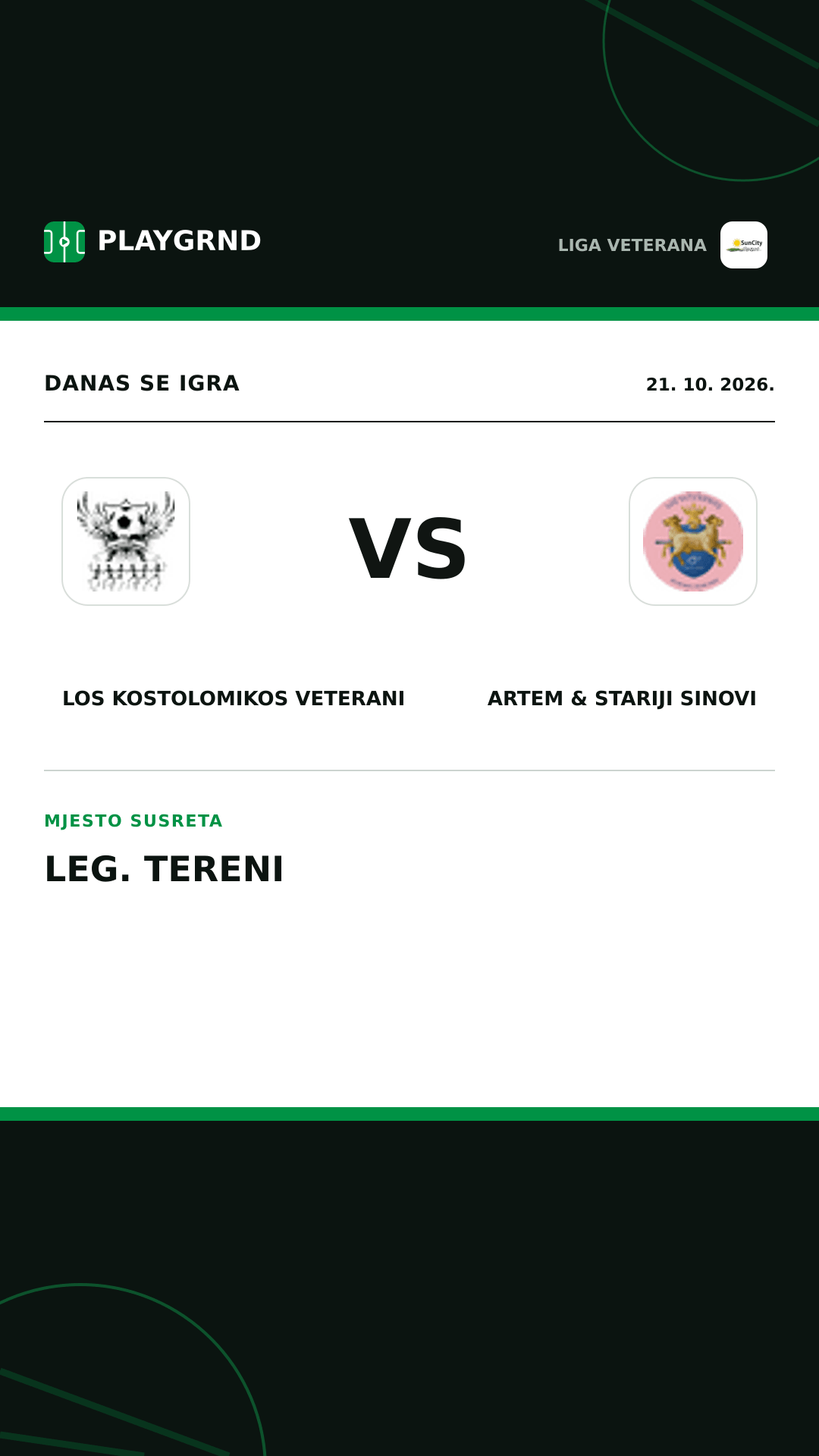 Instagram slika: Los Kostolomikos Veterani vs Artem & Stariji Sinovi
