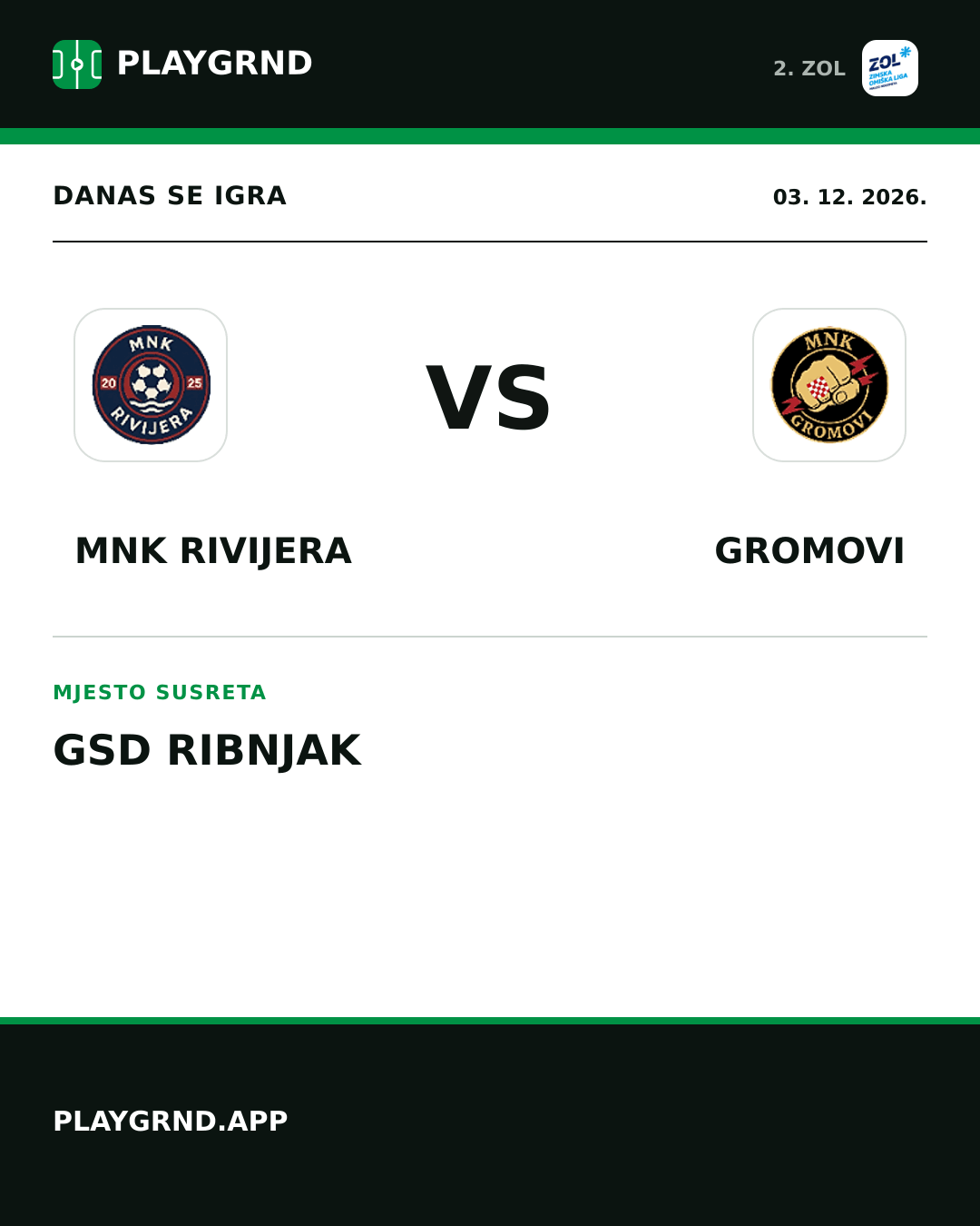 Instagram slika: MNK Rivijera vs Gromovi