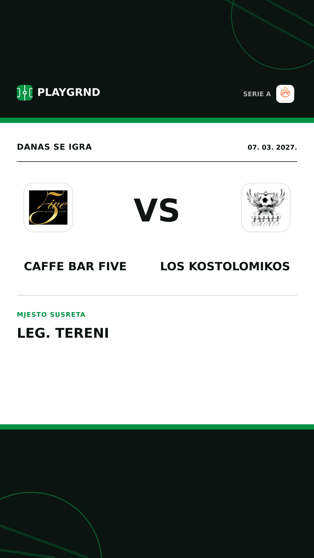 Instagram slika: Caffe Bar Five vs Los Kostolomikos