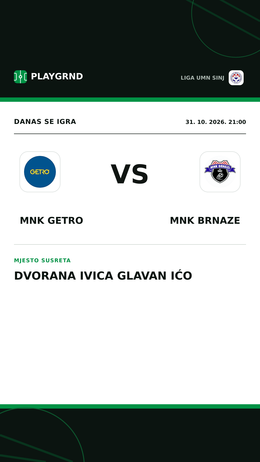 Instagram slika: MNK Getro vs MNK Brnaze