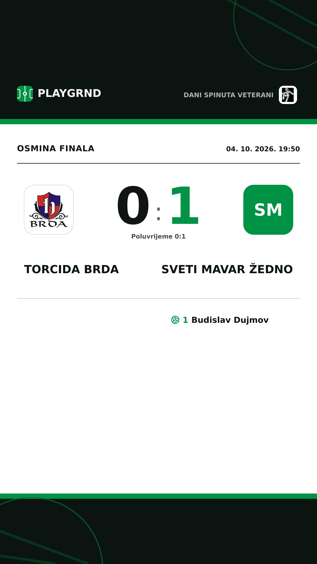 Instagram slika: Torcida Brda 0:1 Sveti Mavar Žedno