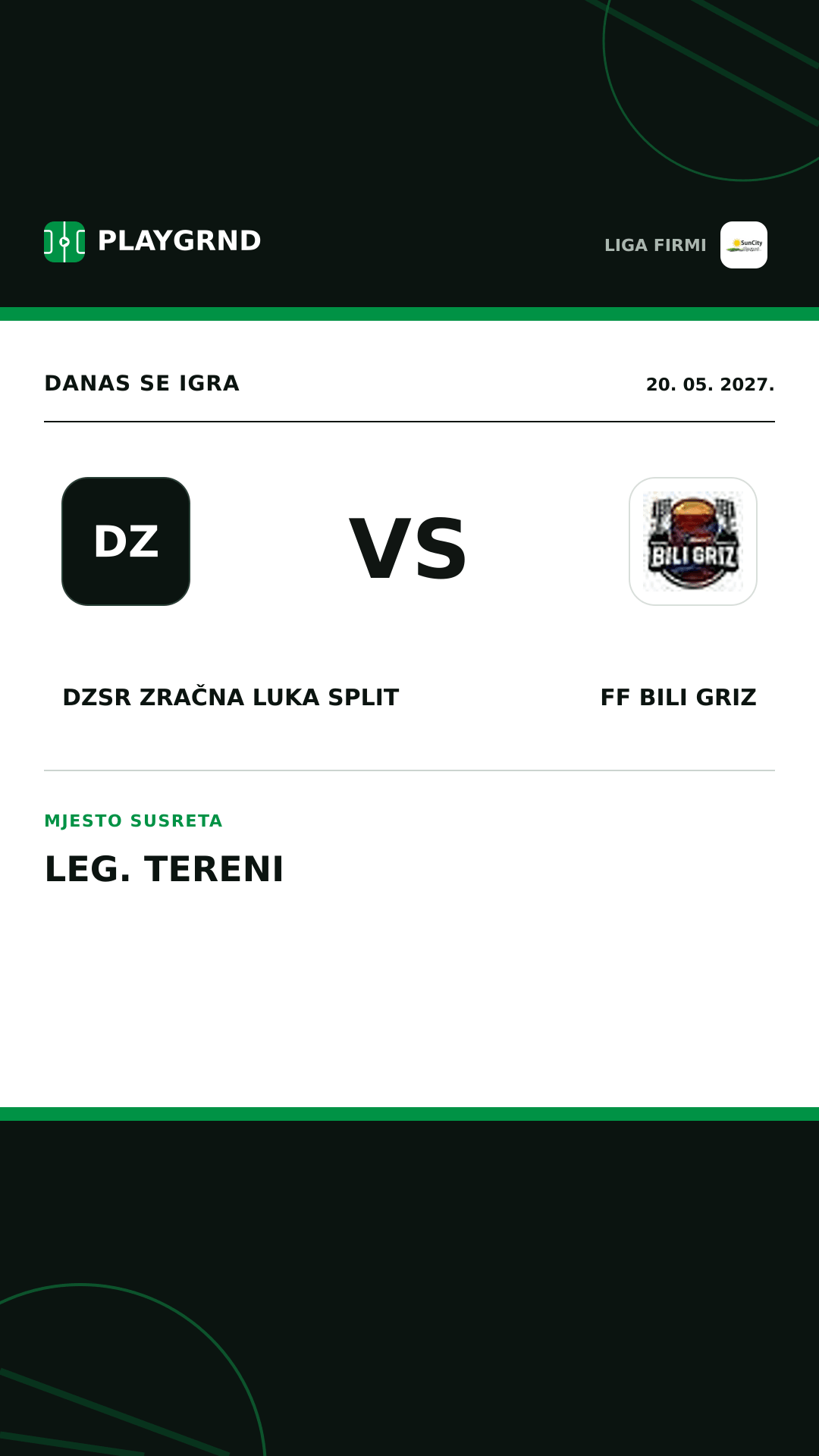 Instagram slika: DZSR Zračna Luka Split vs FF Bili Griz