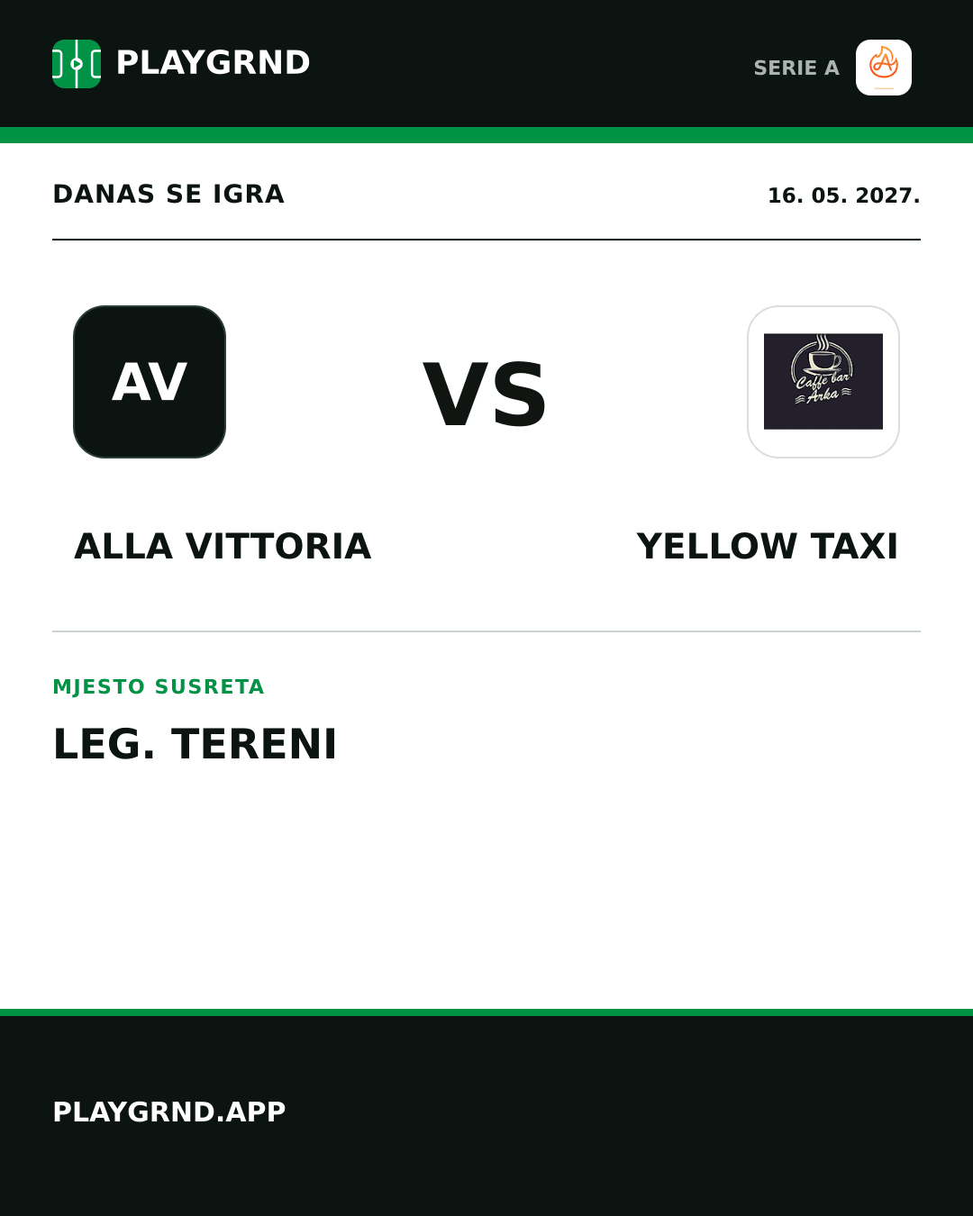 Instagram slika: Alla Vittoria vs Yellow Taxi