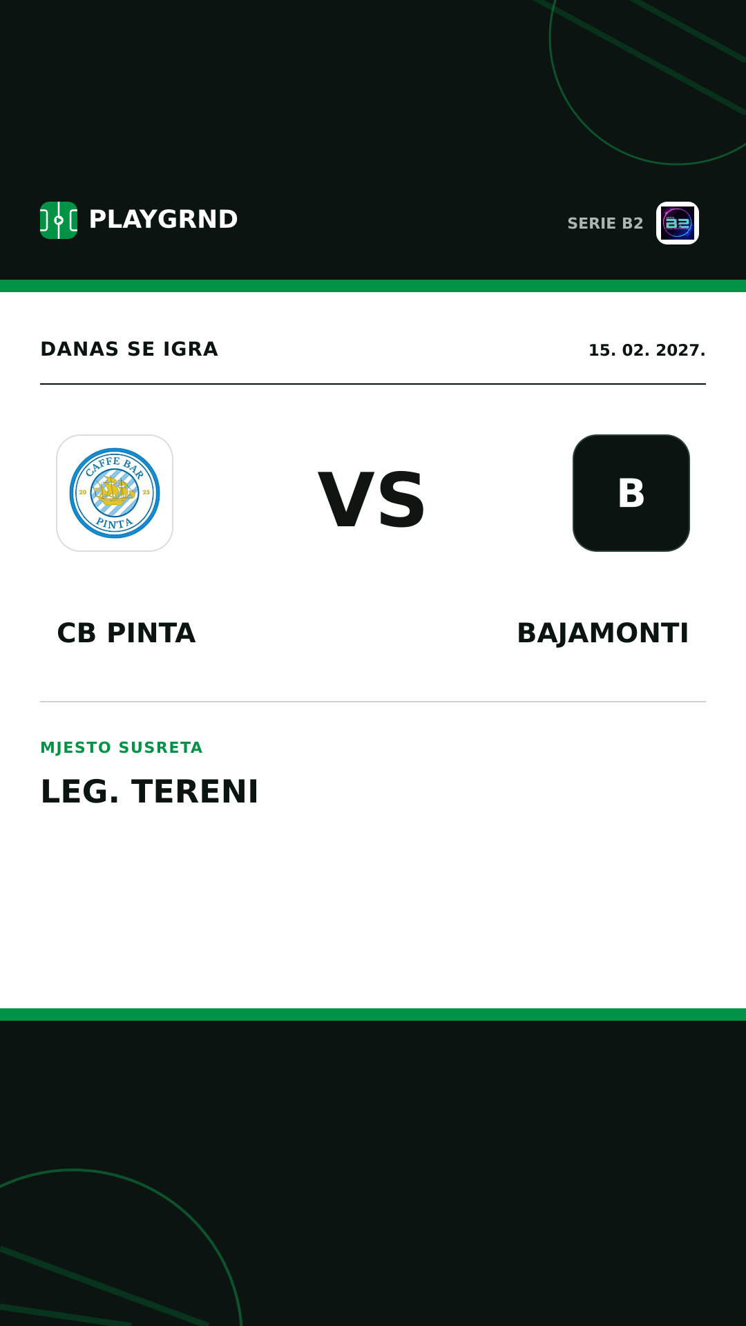 Instagram slika: CB Pinta vs Bajamonti