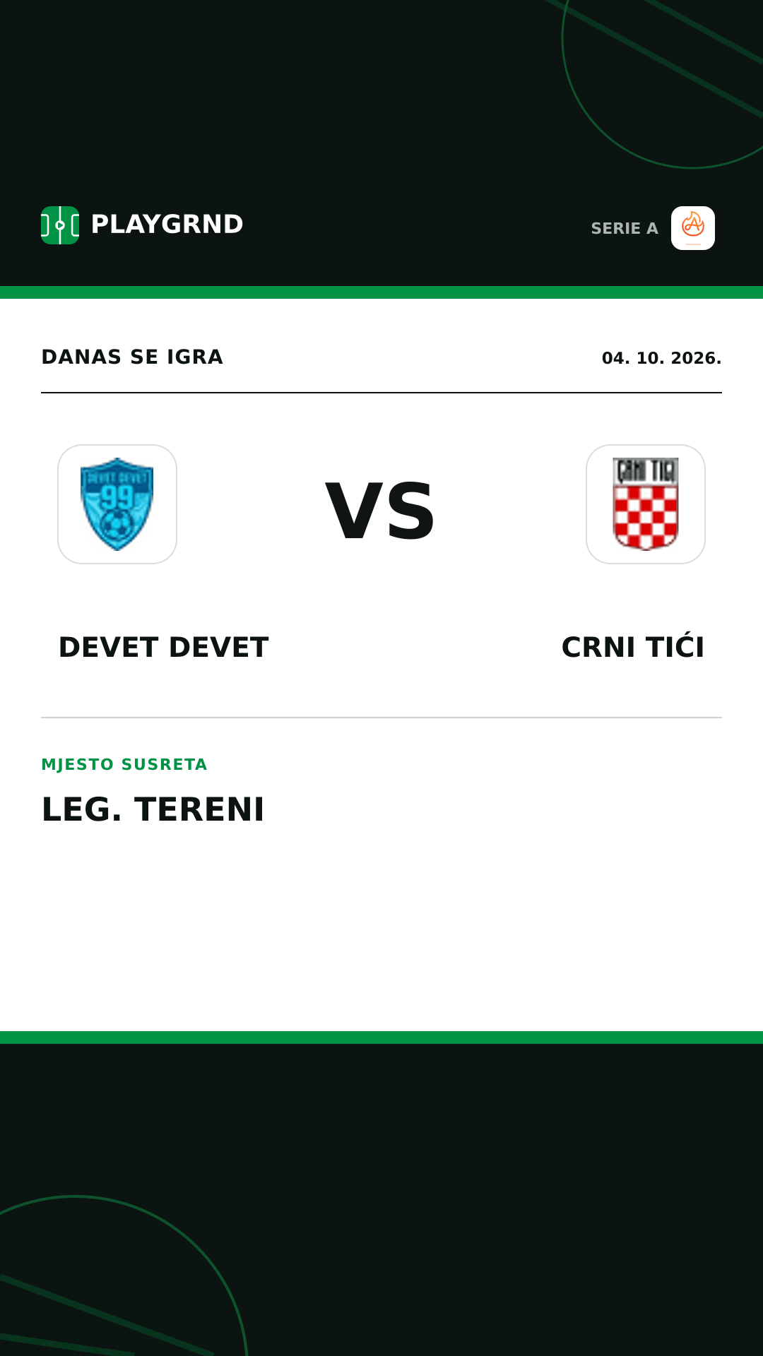 Instagram slika: Devet Devet vs Crni Tići