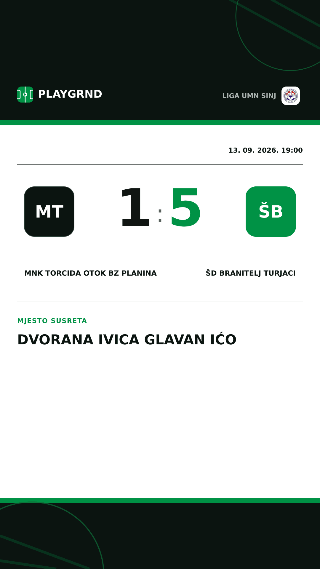 Instagram slika: MNK Torcida Otok BZ Planina 1:5 ŠD Branitelj Turjaci