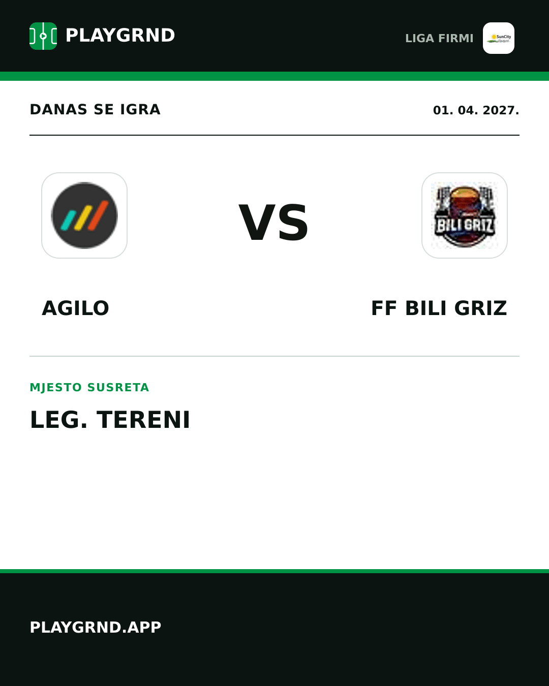 Instagram slika: Agilo vs FF Bili Griz