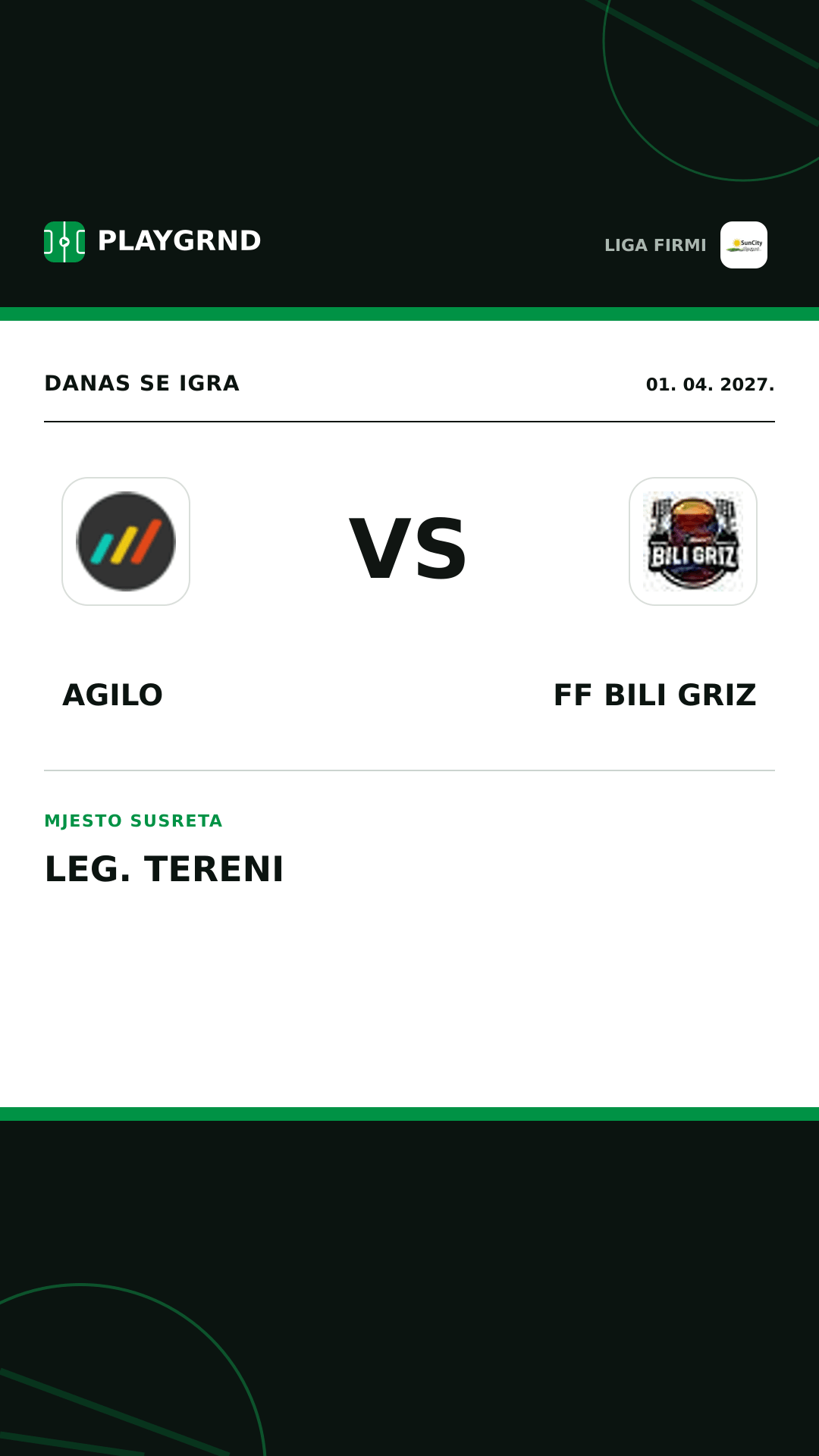 Instagram slika: Agilo vs FF Bili Griz