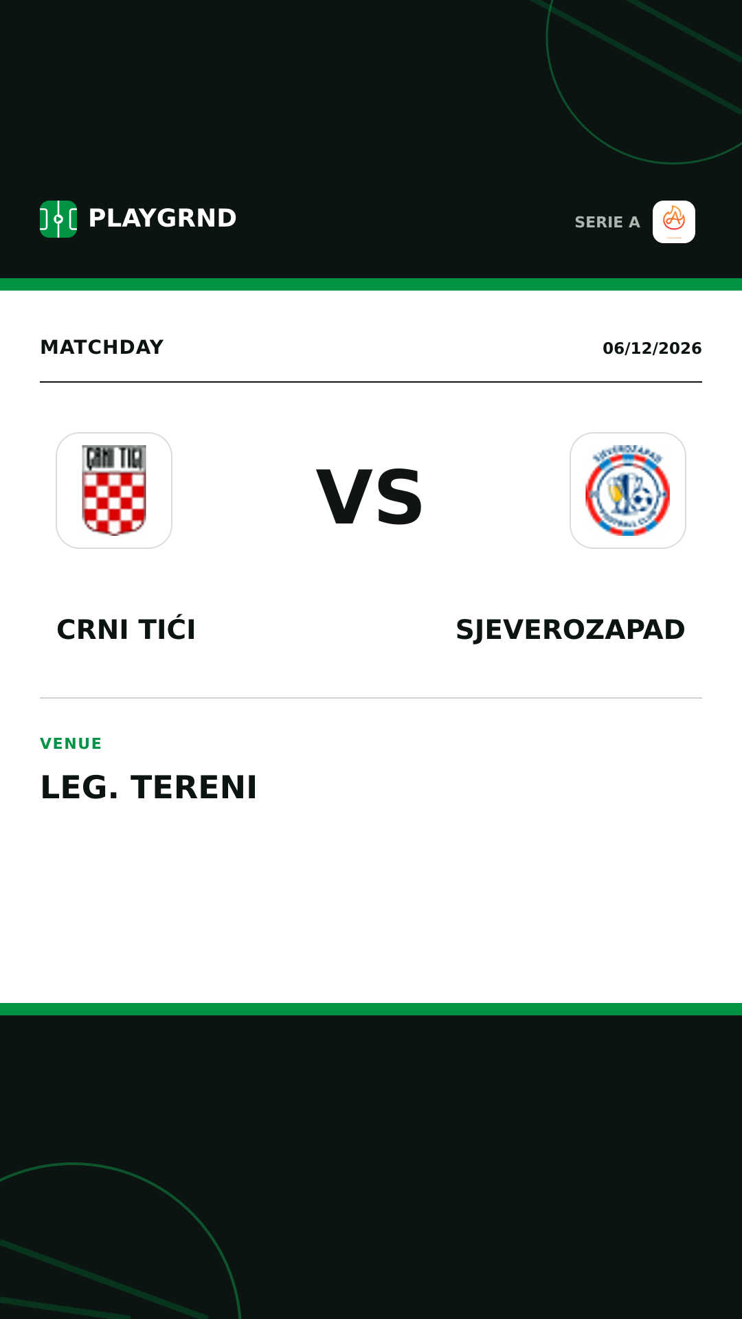 Instagram artwork: Crni Tići vs Sjeverozapad