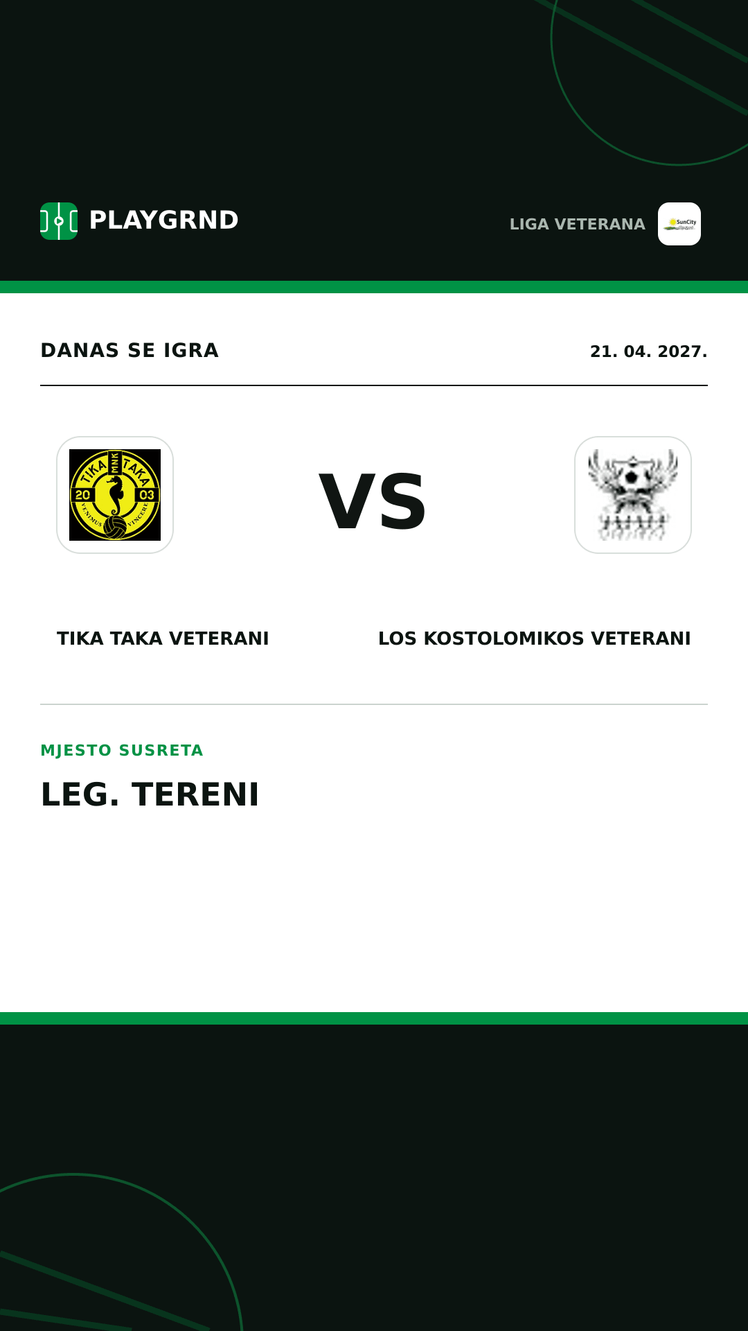 Instagram slika: Tika Taka Veterani vs Los Kostolomikos Veterani
