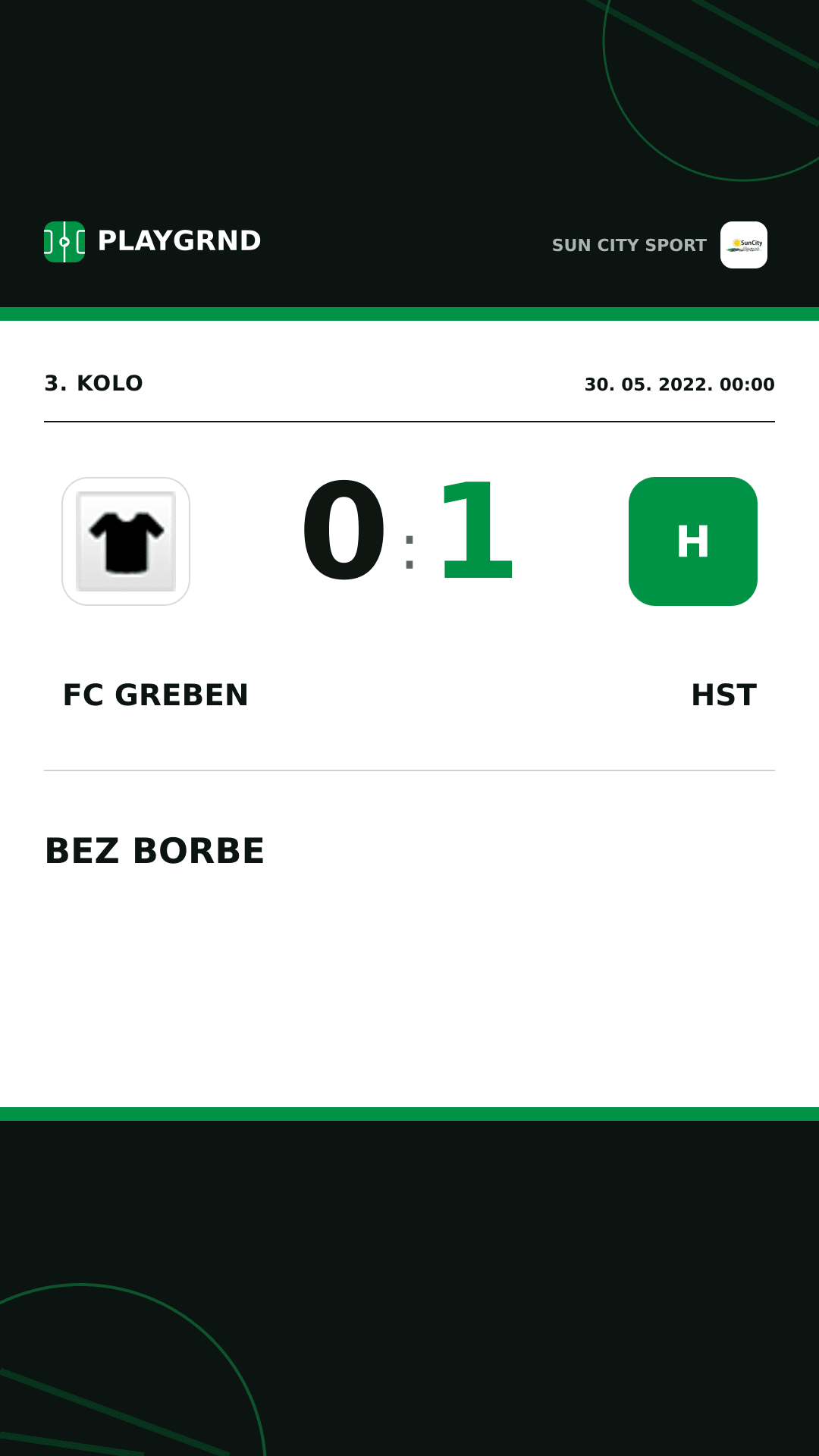 Instagram slika: FC Greben 0:1 Hst