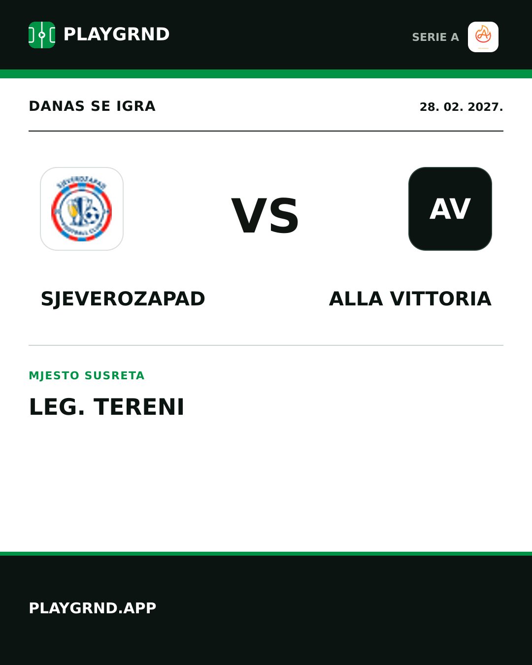 Instagram slika: Sjeverozapad vs Alla Vittoria