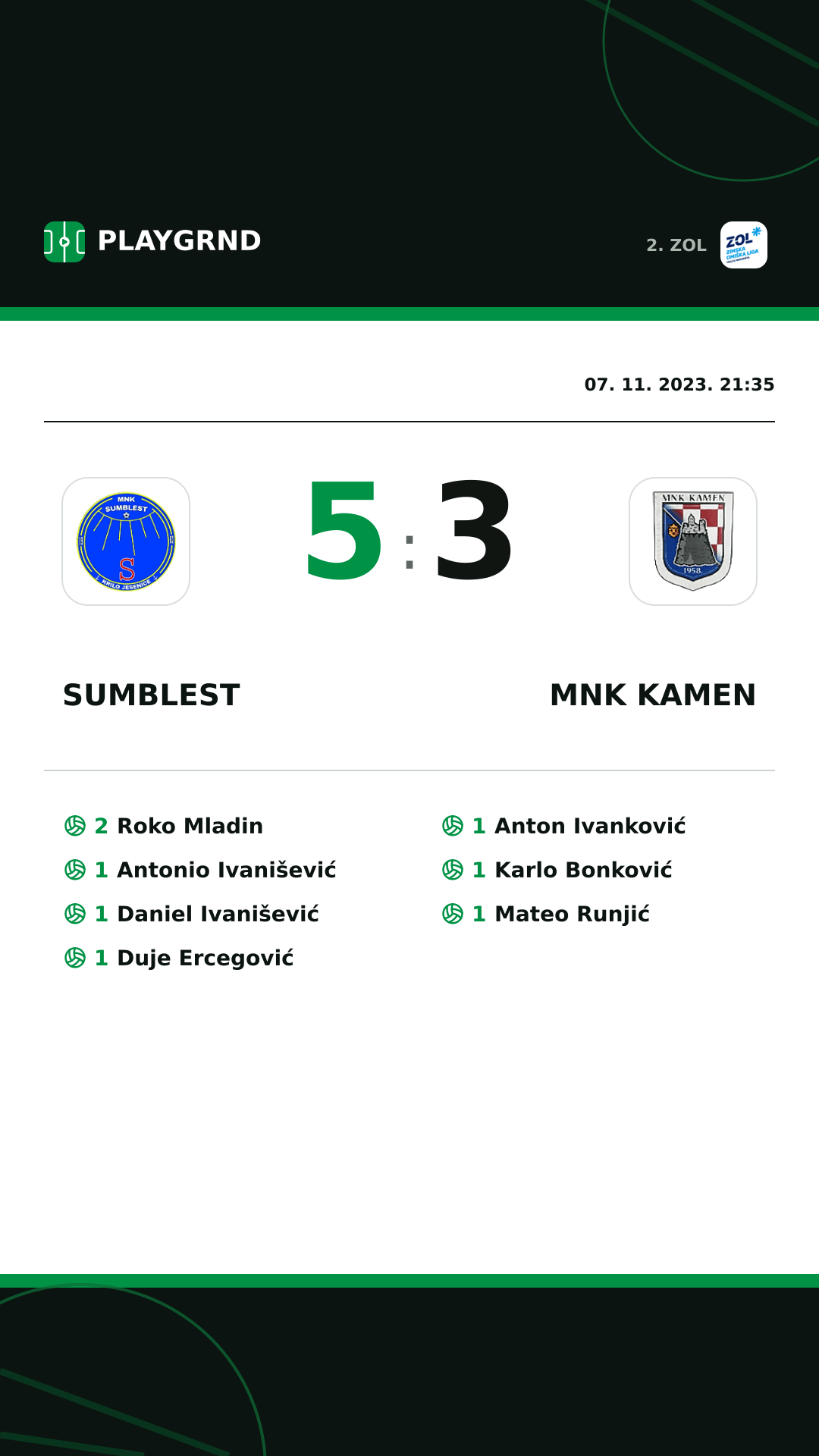 Instagram slika: Sumblest 5:3 MNK Kamen