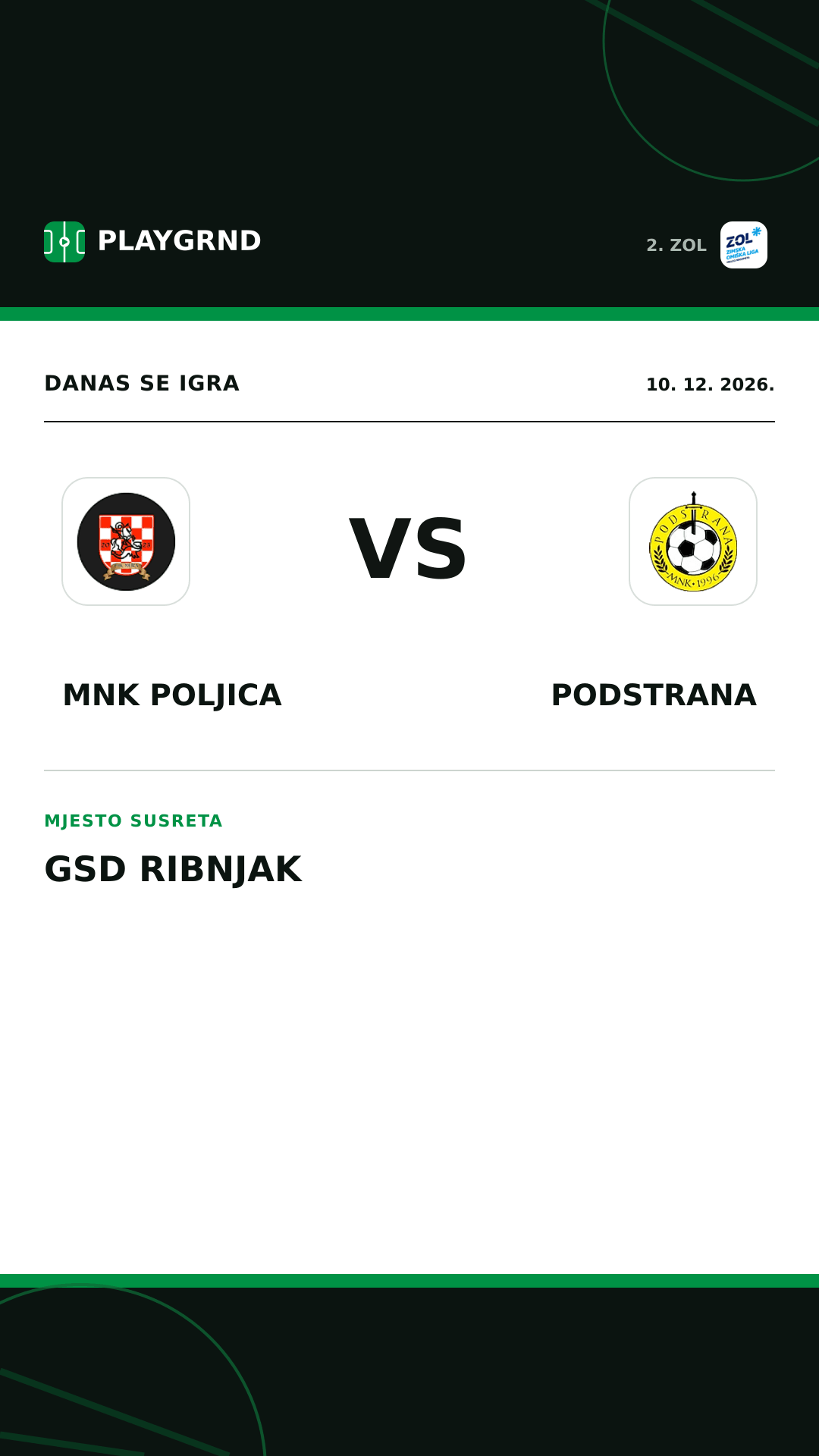 Instagram slika: MNK Poljica vs Podstrana