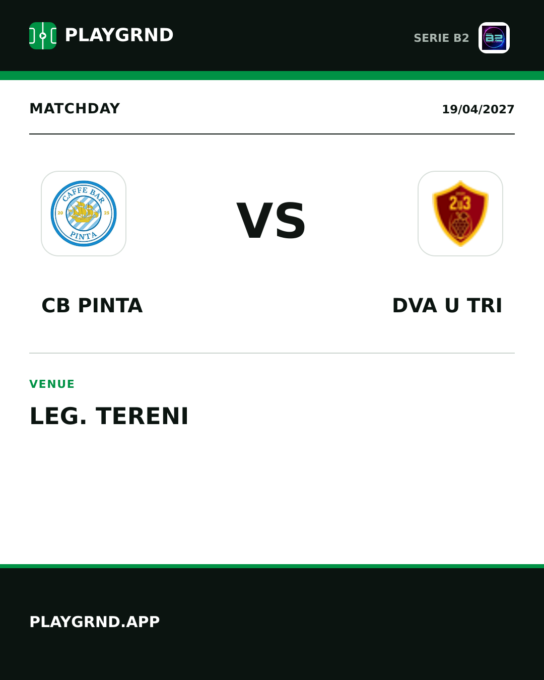 Instagram artwork: CB Pinta vs Dva U Tri