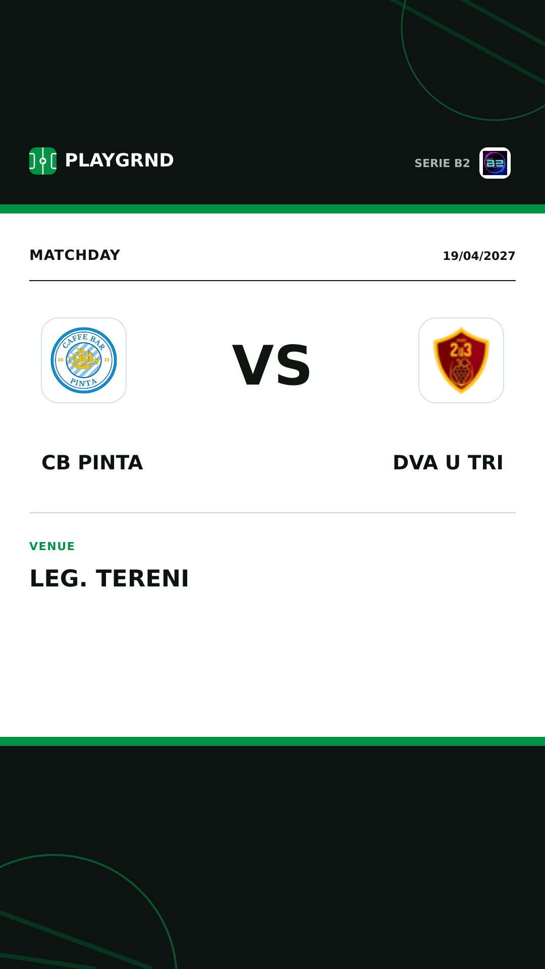 Instagram artwork: CB Pinta vs Dva U Tri