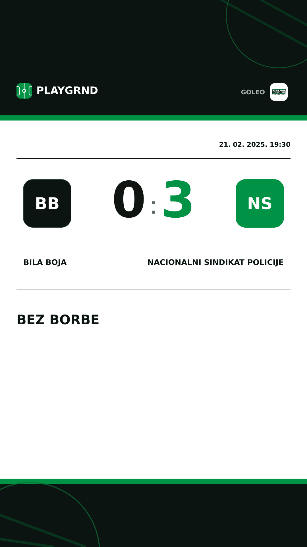 Instagram slika: Bila boja 0:3 Nacionalni sindikat policije