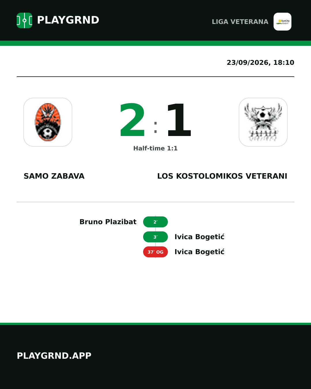 Instagram artwork: Samo Zabava 2:1 Los Kostolomikos Veterani