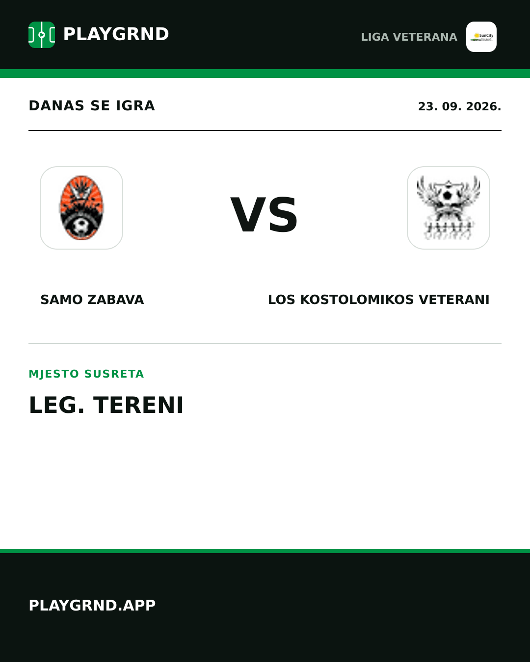 Instagram slika: Samo Zabava vs Los Kostolomikos Veterani