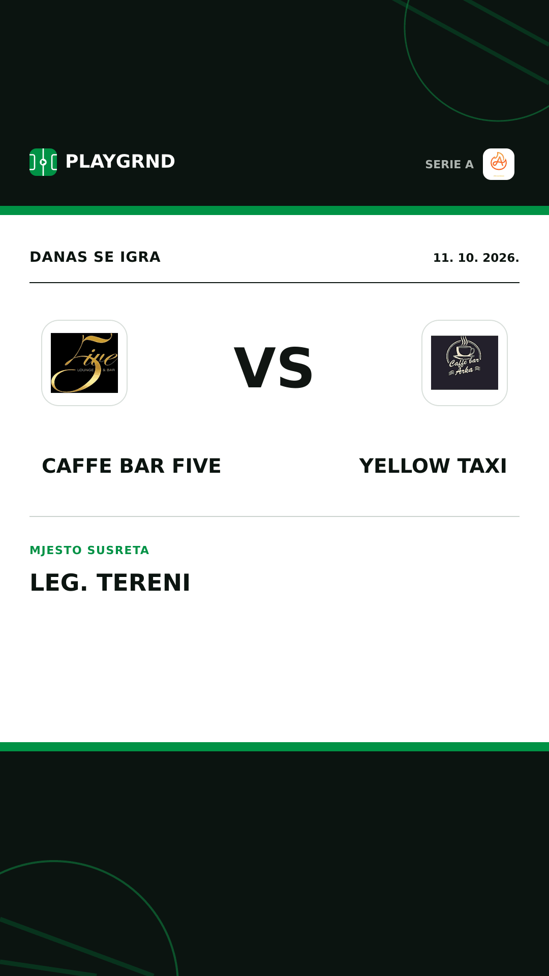 Instagram slika: Caffe Bar Five vs Yellow Taxi