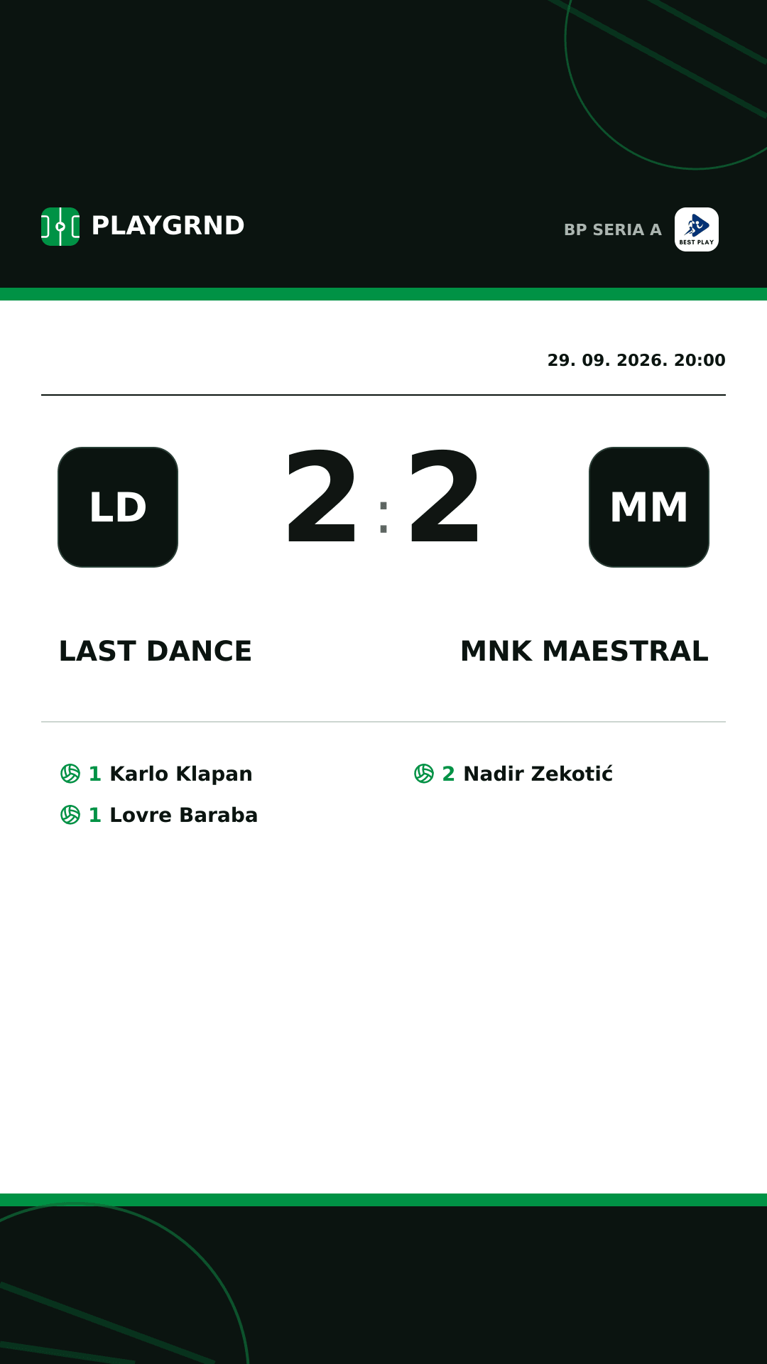 Instagram slika: Last Dance 2:2 MNK Maestral