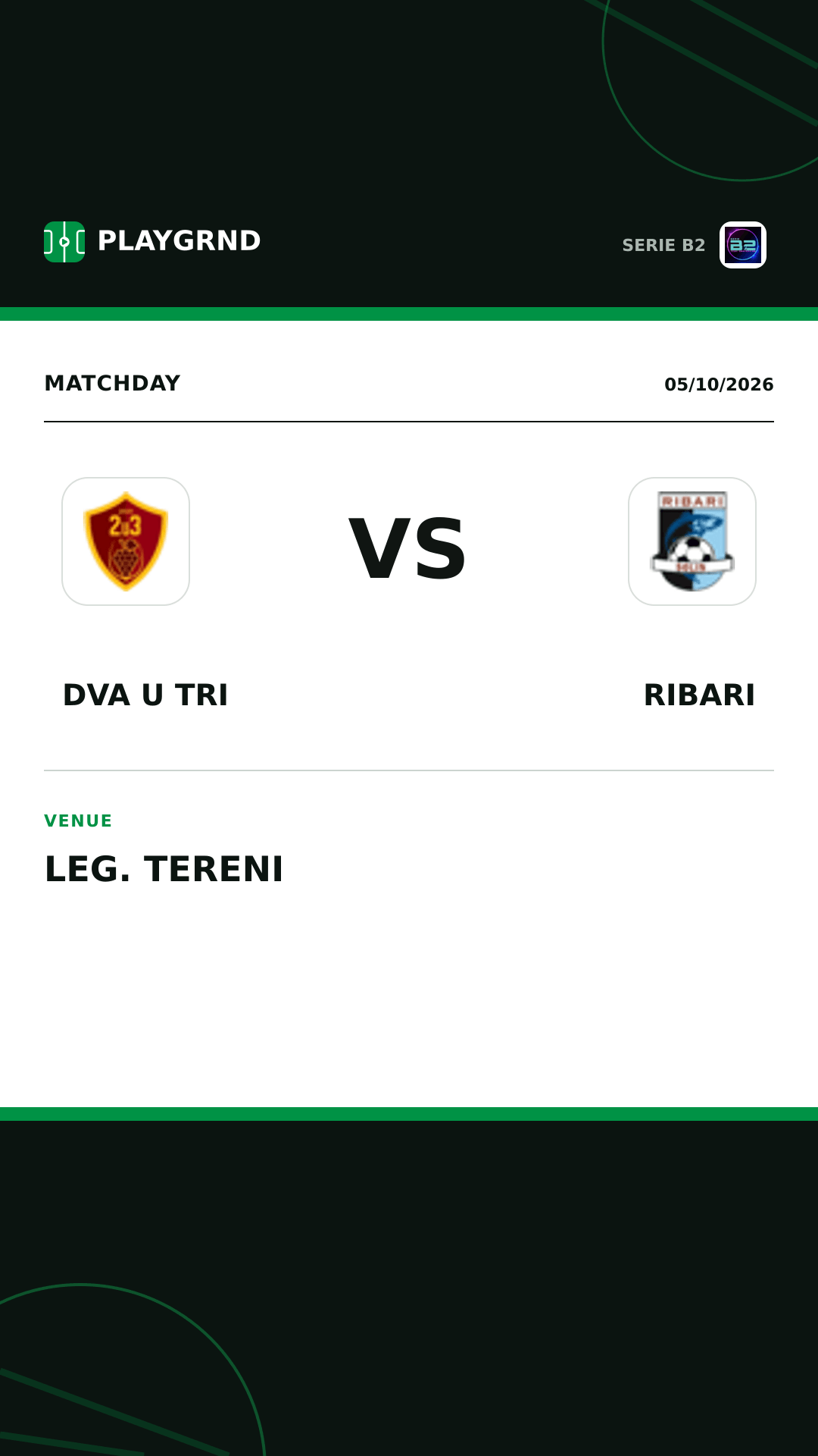 Instagram artwork: Dva U Tri vs Ribari