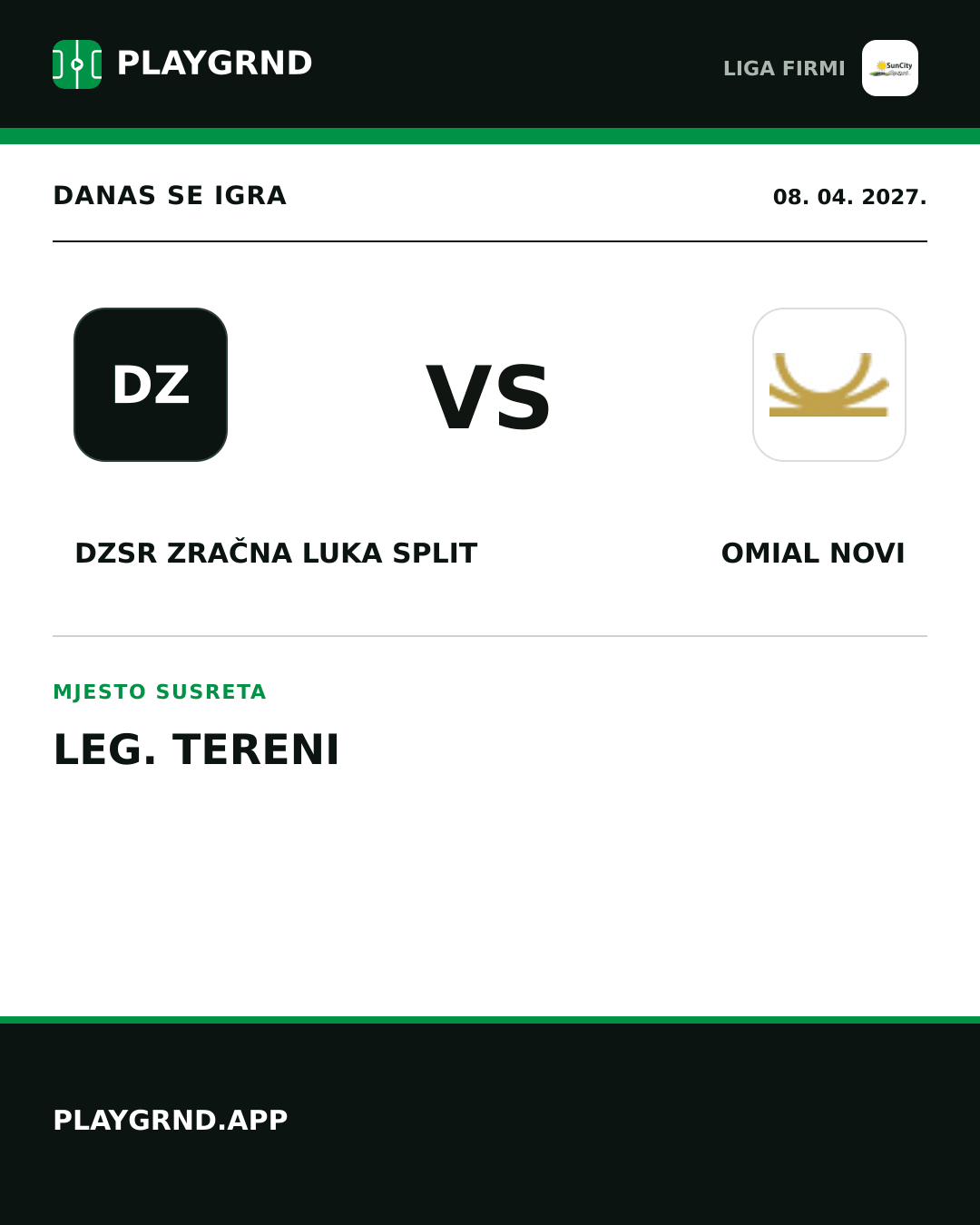 Instagram slika: DZSR Zračna Luka Split vs Omial Novi