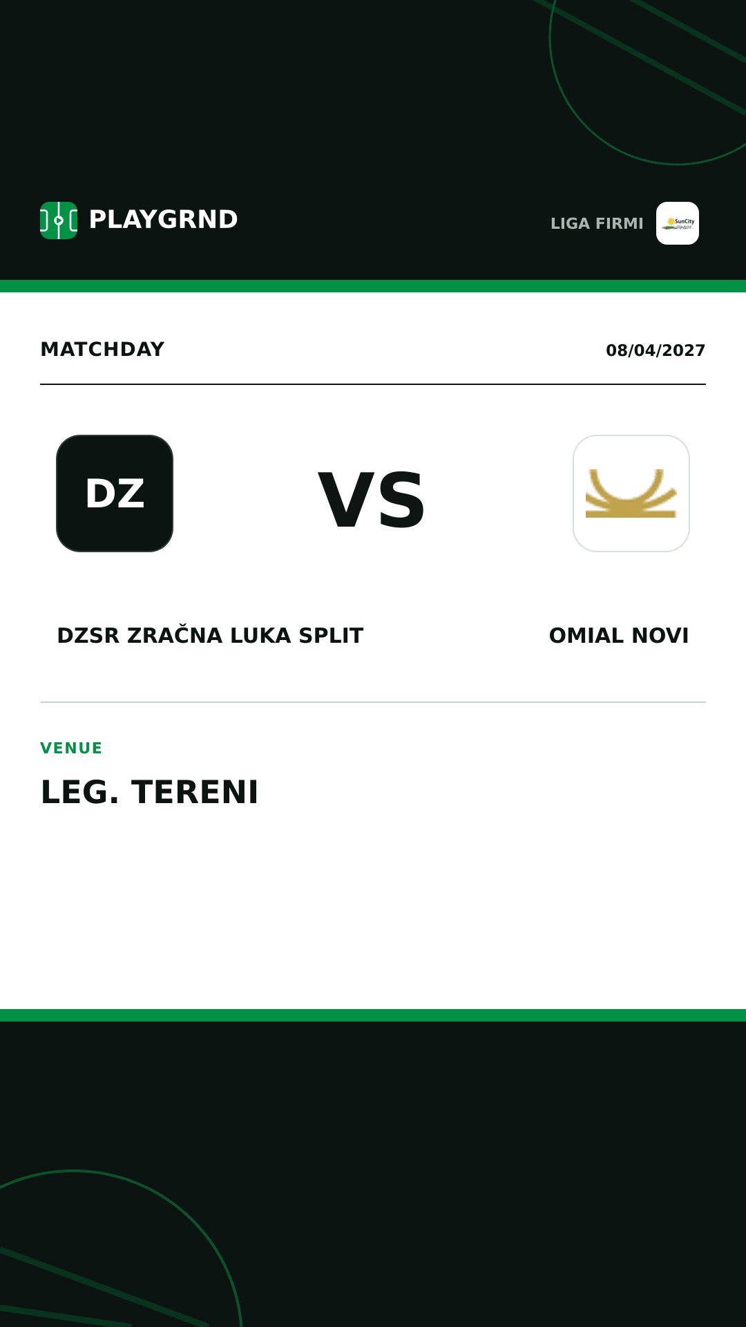 Instagram artwork: DZSR Zračna Luka Split vs Omial Novi