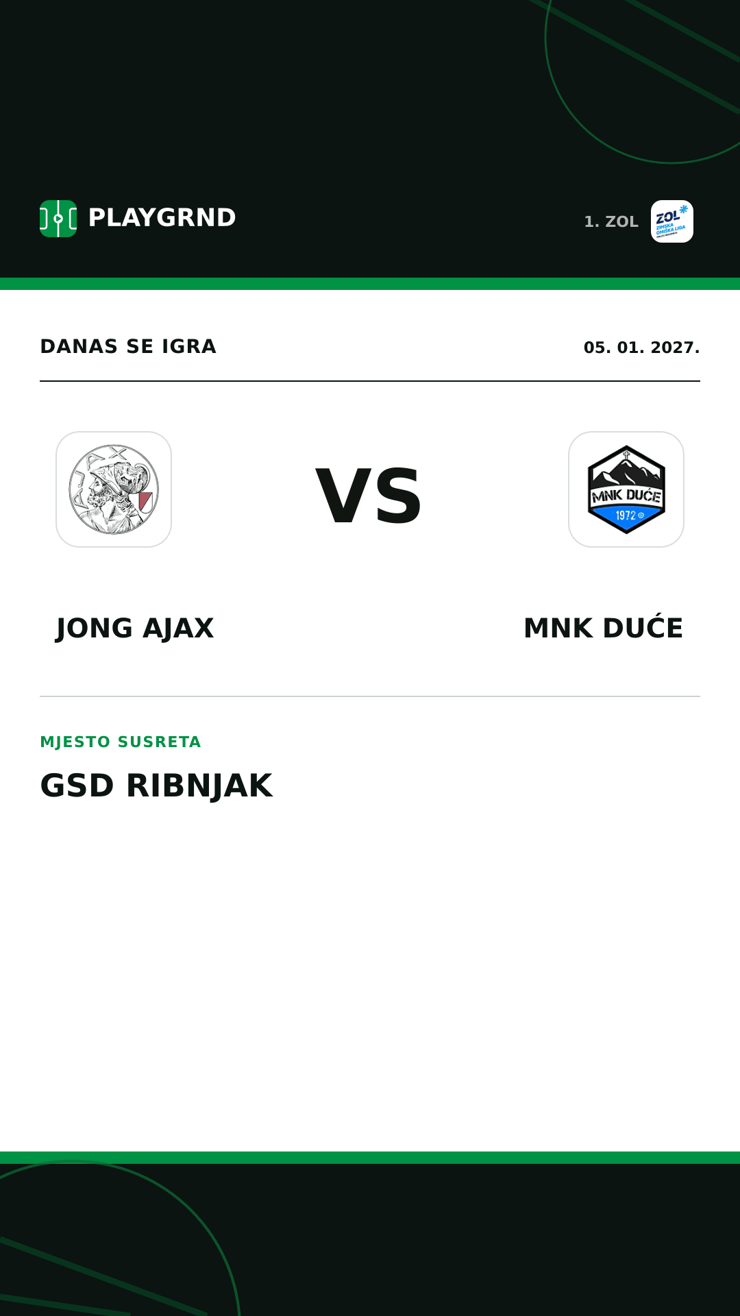 Instagram slika: Jong Ajax vs MNK Duće