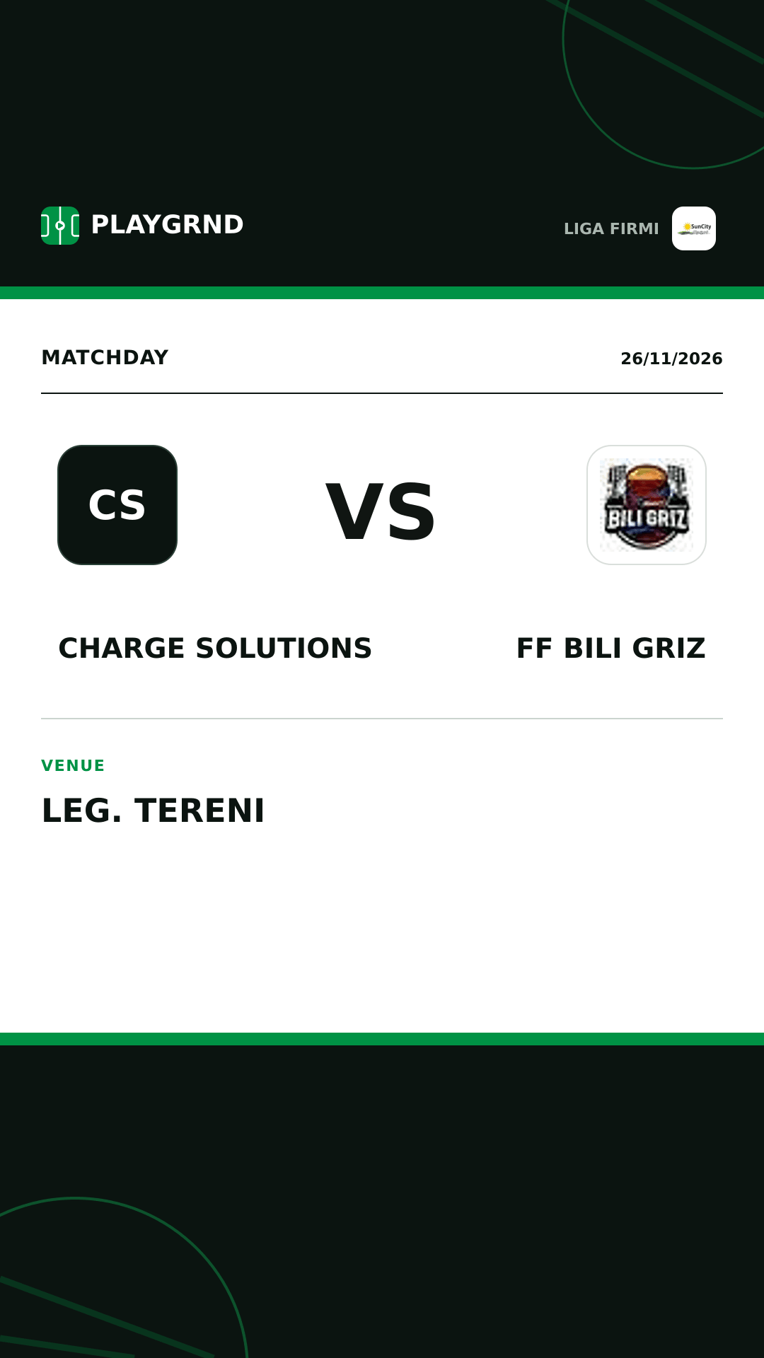 Instagram artwork: Charge Solutions vs FF Bili Griz