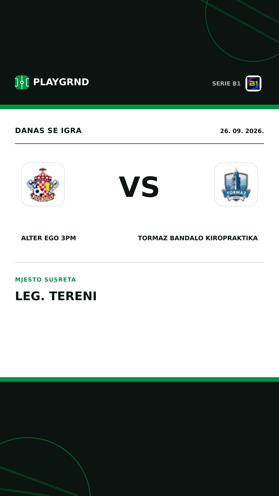 Instagram slika: Alter Ego 3PM vs Tormaz Bandalo Kiropraktika