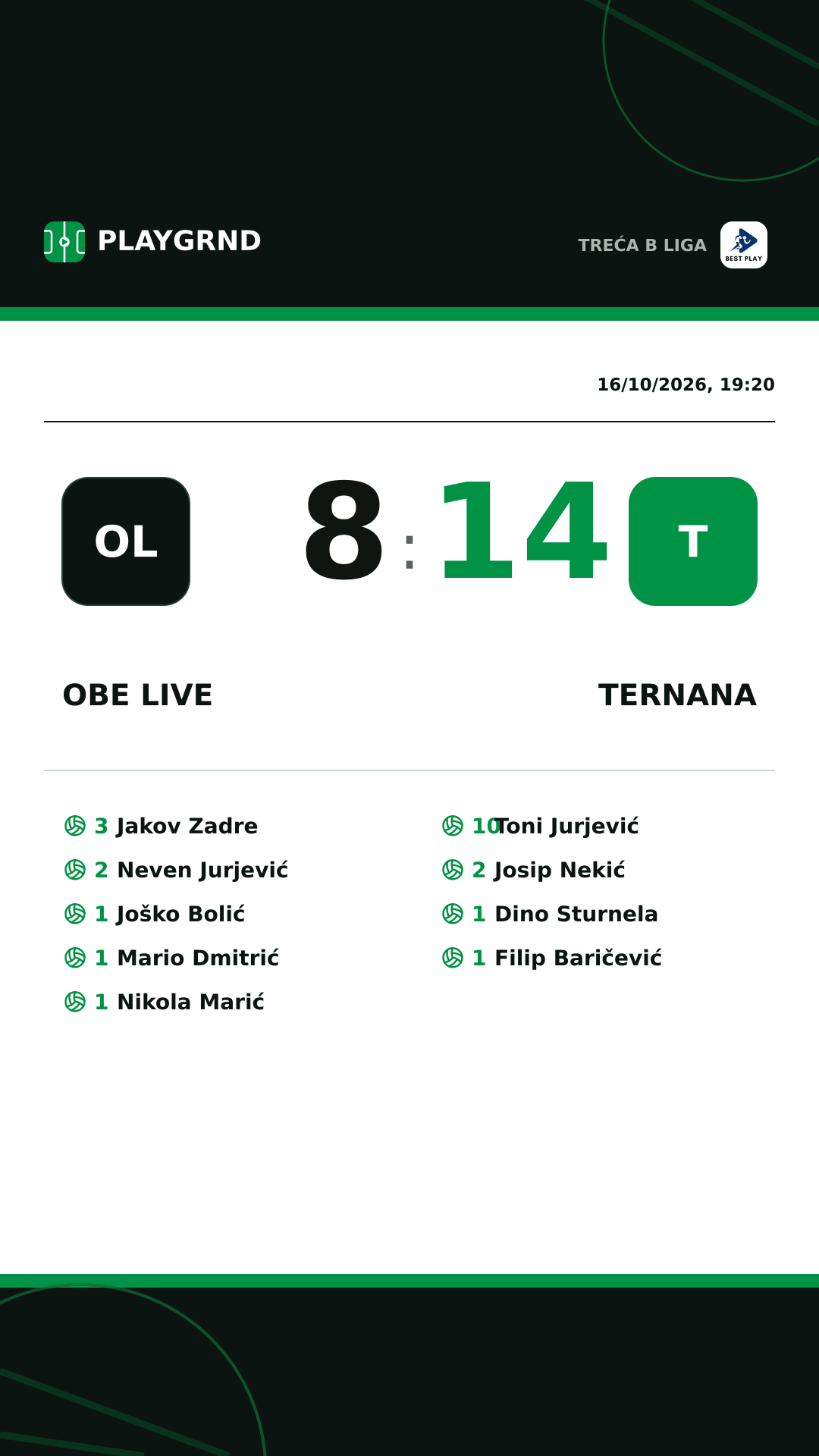 Instagram artwork: Obe Live 8:14 Ternana