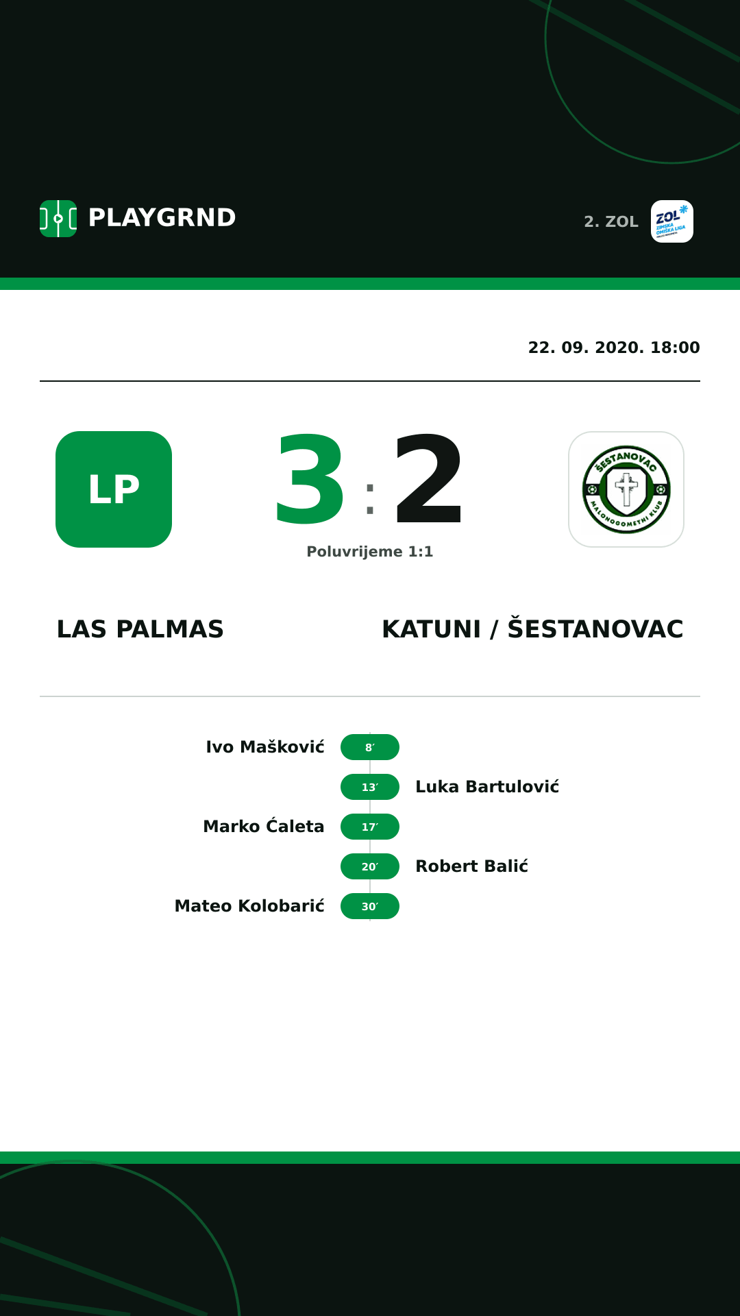 Instagram slika: Las Palmas 3:2 Katuni / Šestanovac