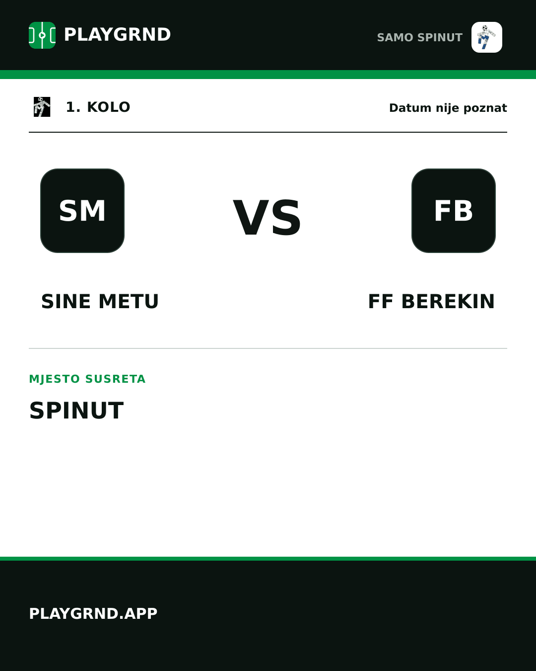 Instagram slika: Sine metu vs FF Berekin