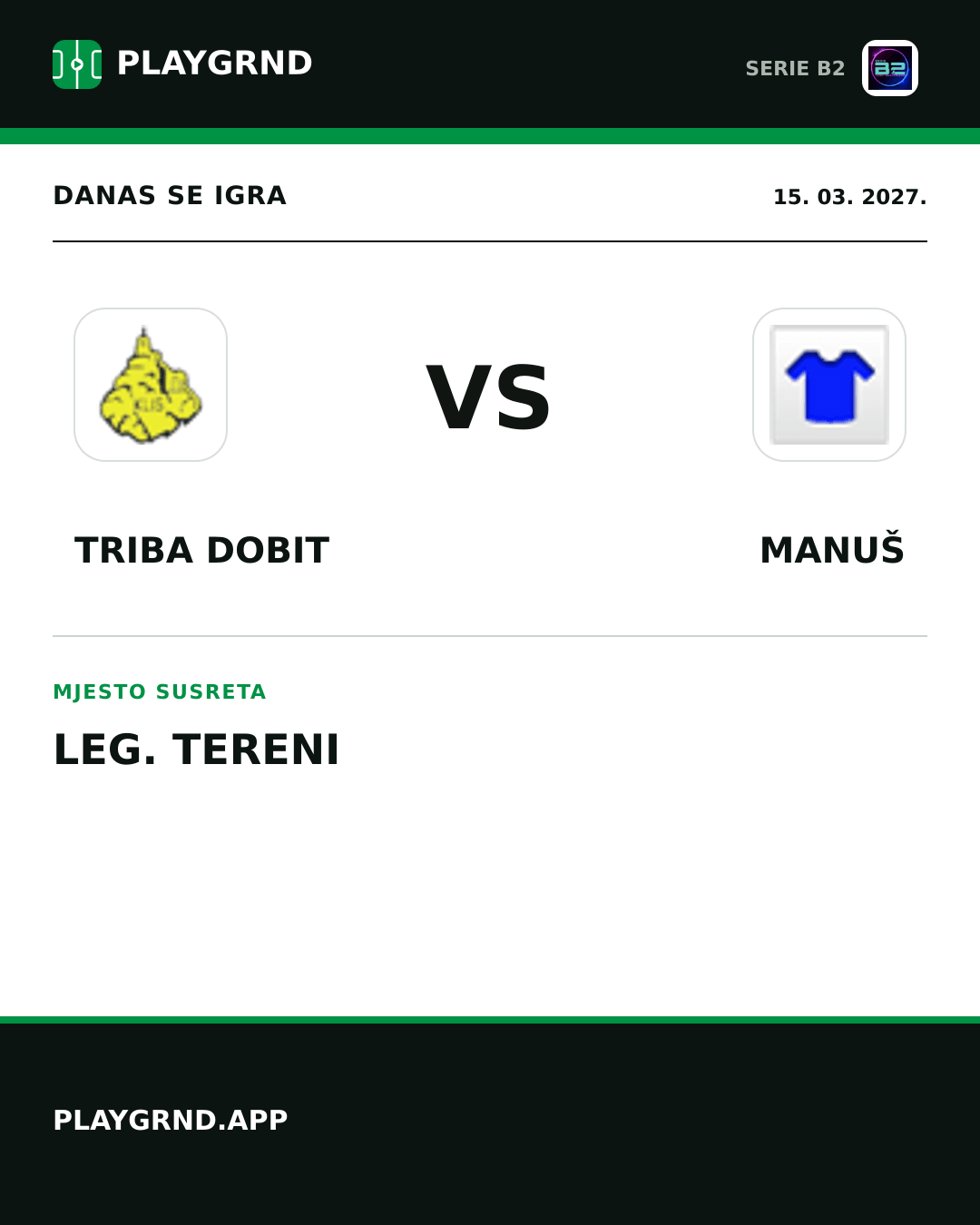 Instagram slika: Triba Dobit vs Manuš