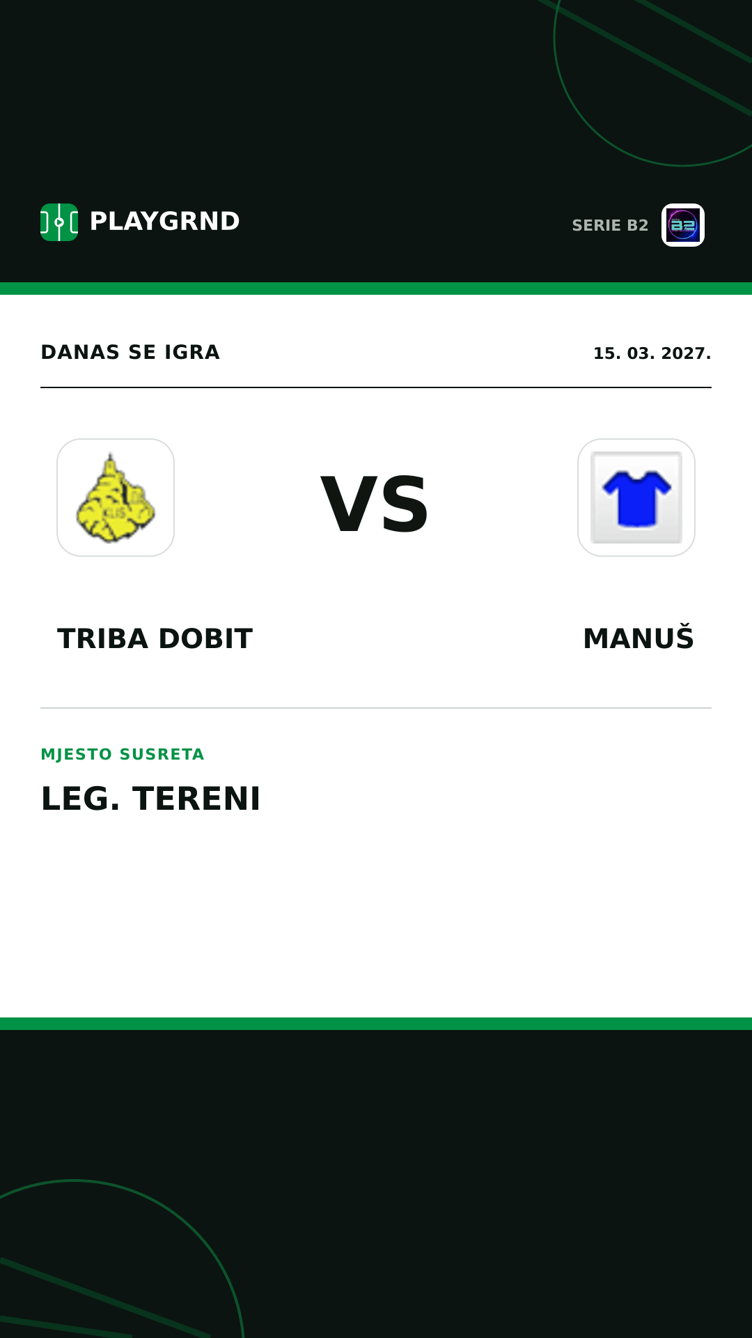 Instagram slika: Triba Dobit vs Manuš