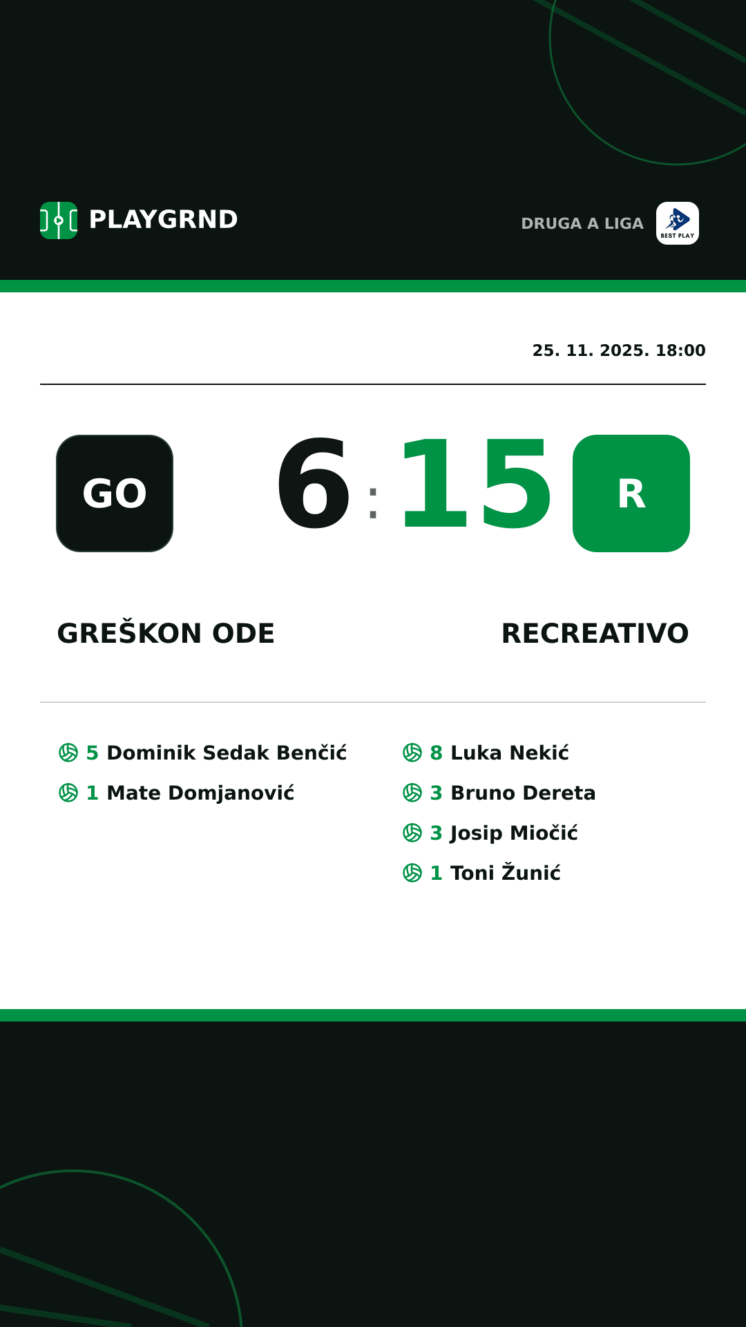 Instagram slika: Greškon Ode 6:15 Recreativo