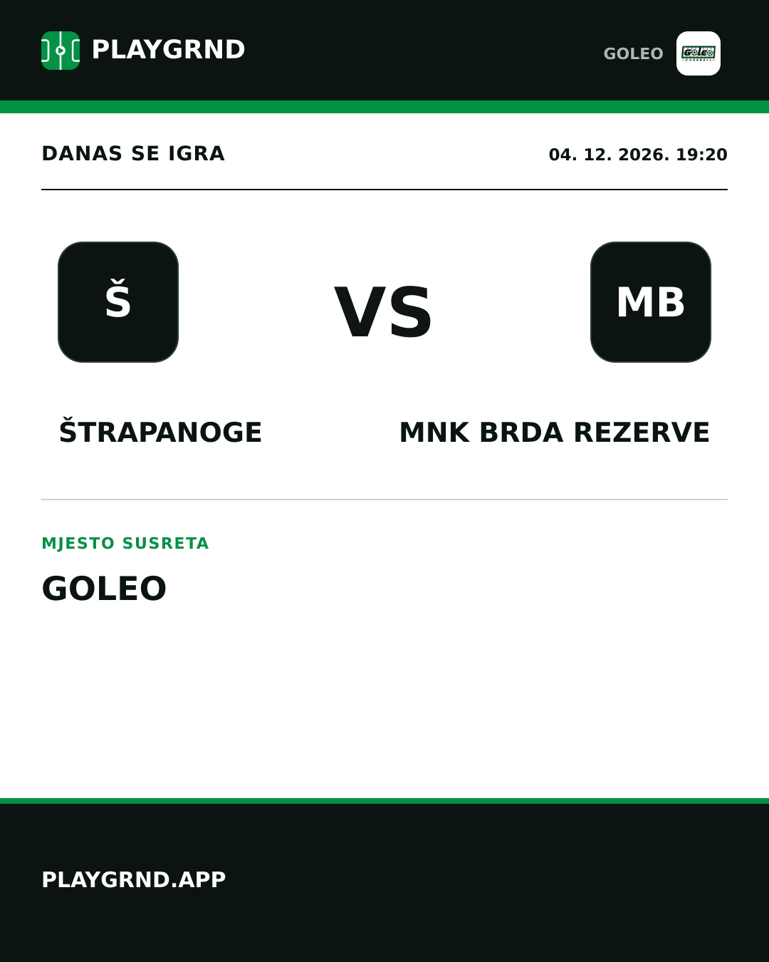 Instagram slika: Štrapanoge vs MNK Brda Rezerve
