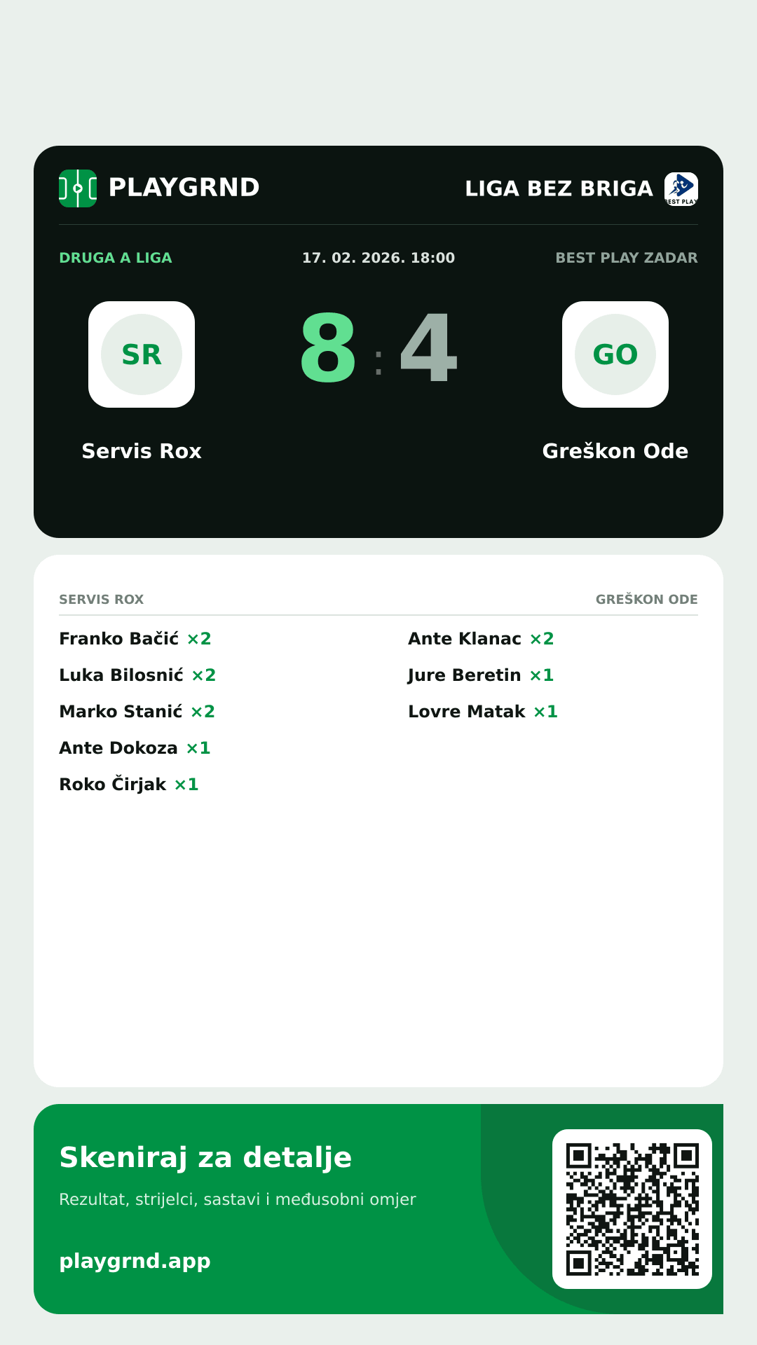 Story slika: Servis Rox 8:4 Greškon Ode