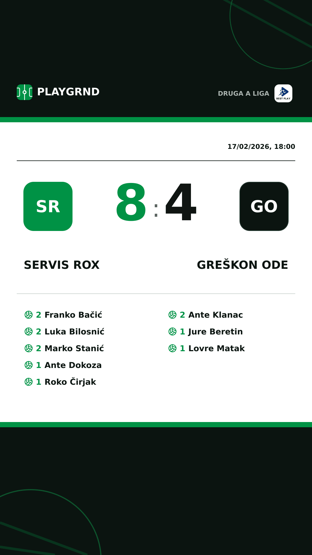 Instagram artwork: Servis Rox 8:4 Greškon Ode