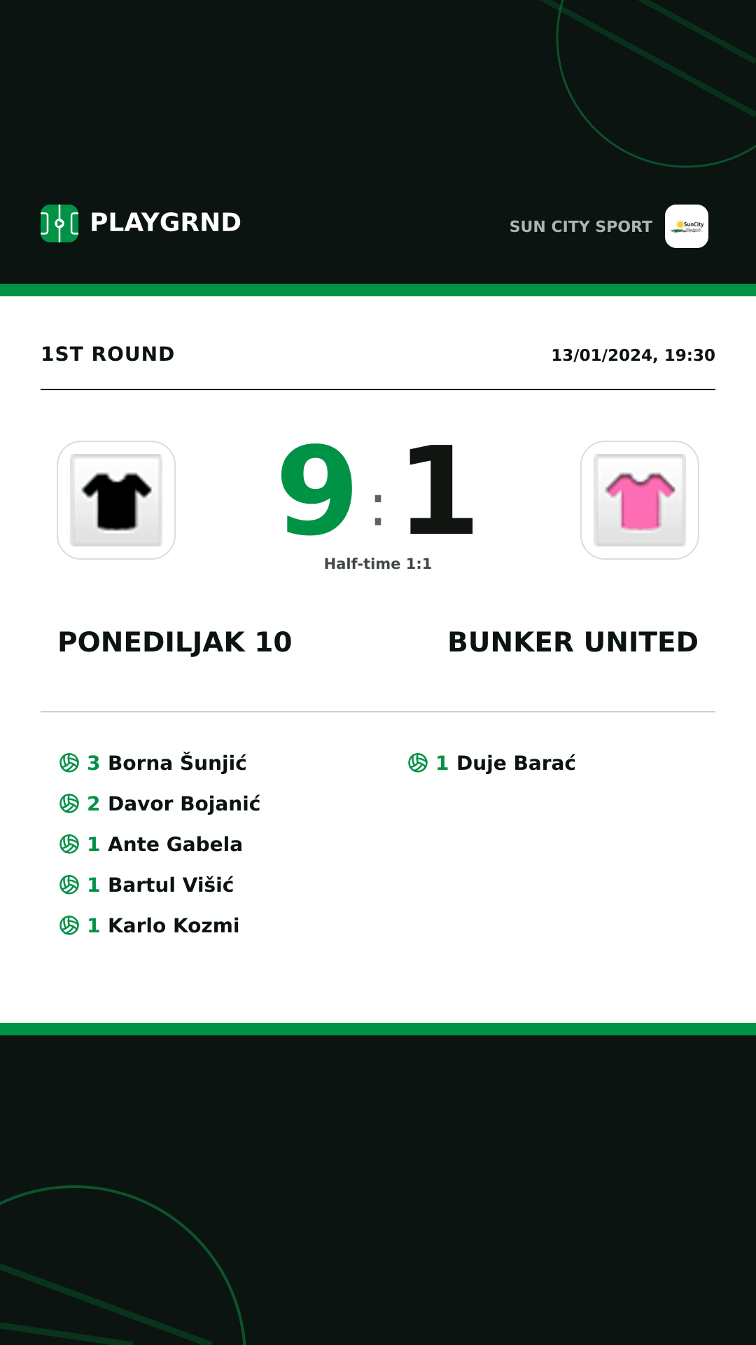 Instagram artwork: Ponediljak 10 9:1 Bunker United
